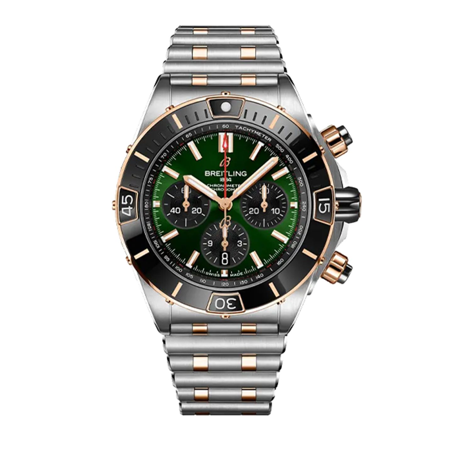Breitling Chronomat UB0136251L1U1 (2026) - Groen wijzerplaat 44mm Goud/Staal (1/8)