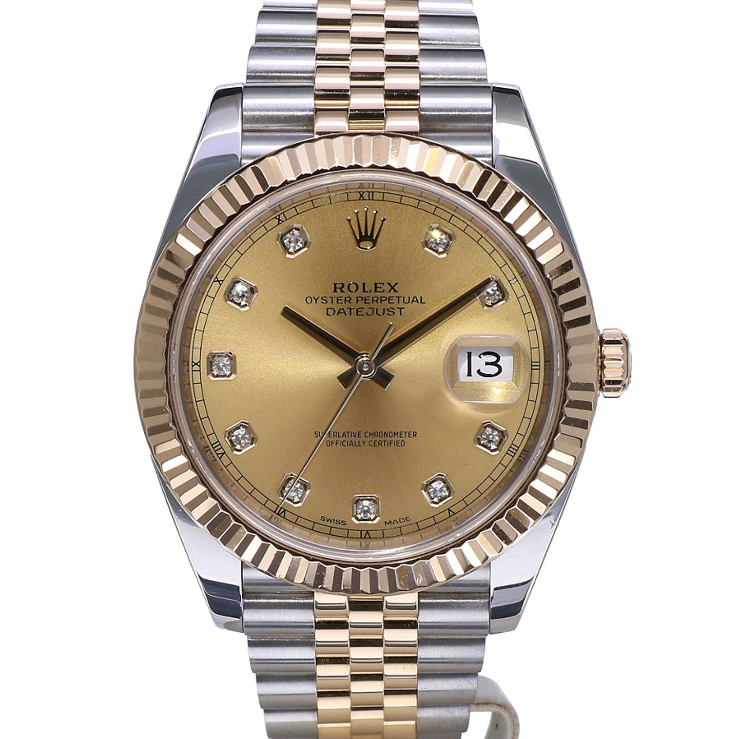 Rolex Datejust 41 126333 (2018) - Champagne dial 41 mm Gold/Steel case (4/7)