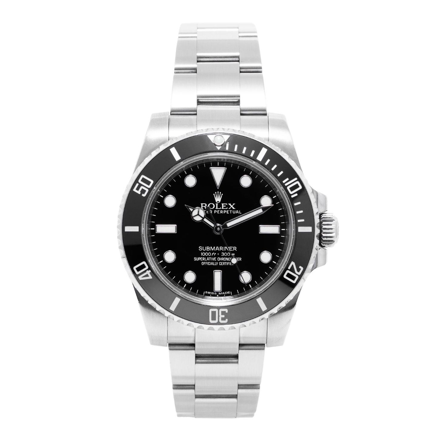 Rolex Submariner No Date 114060 (2017) - Zwart wijzerplaat 40mm Staal (1/4)