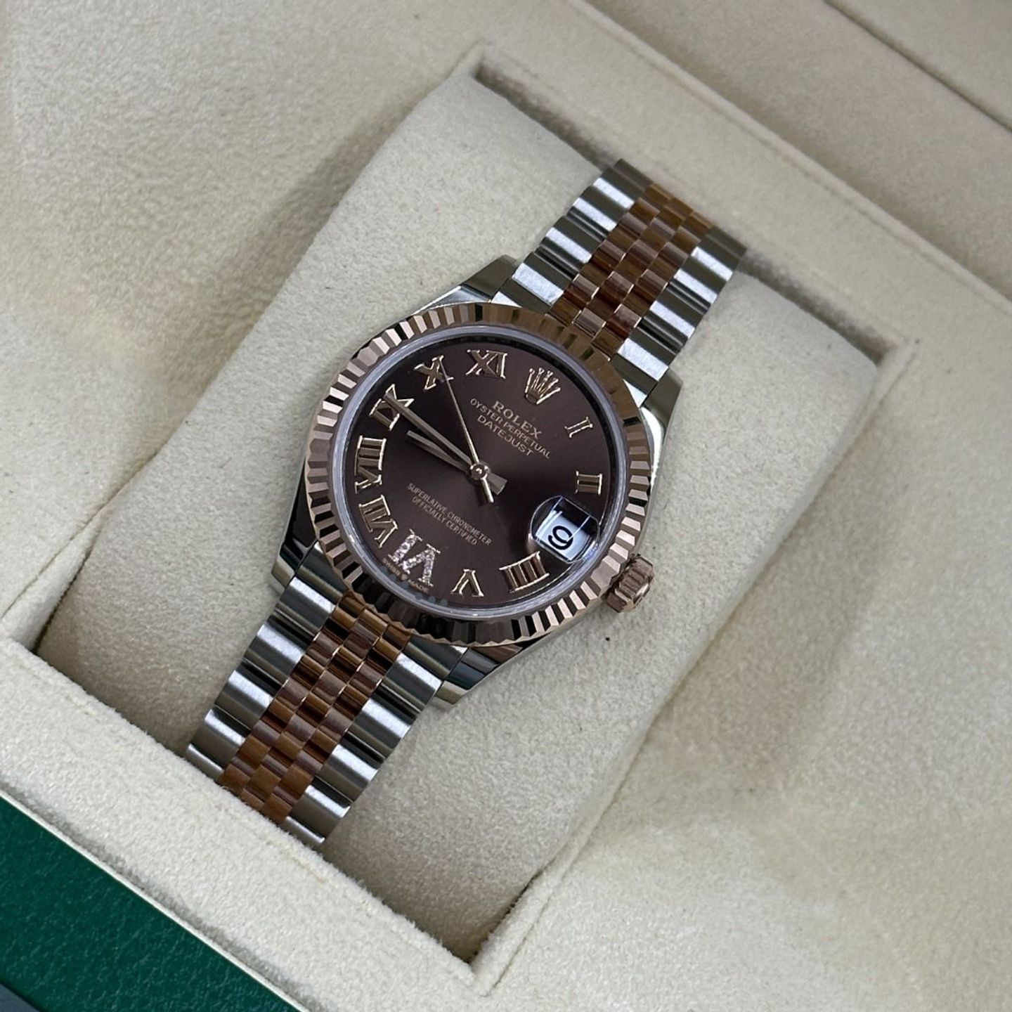 Rolex Datejust 31 278271 (2024) - Bruin wijzerplaat 31mm Staal (8/8)