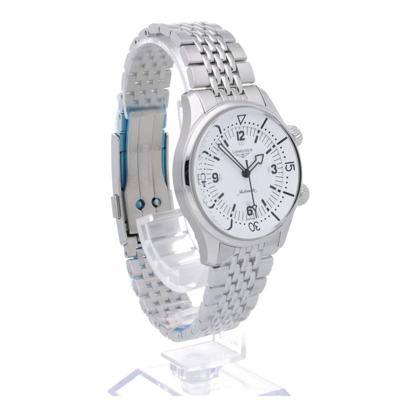 Longines Legend Diver L3.764.4.16.6 (2025) - Wit wijzerplaat 39mm Staal (7/7)