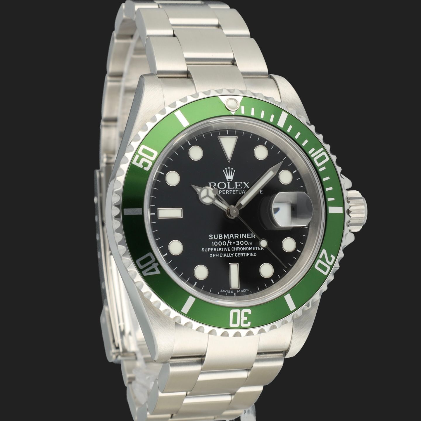 Rolex Submariner Date 16610LV (2006) - Zwart wijzerplaat 40mm Staal (4/8)