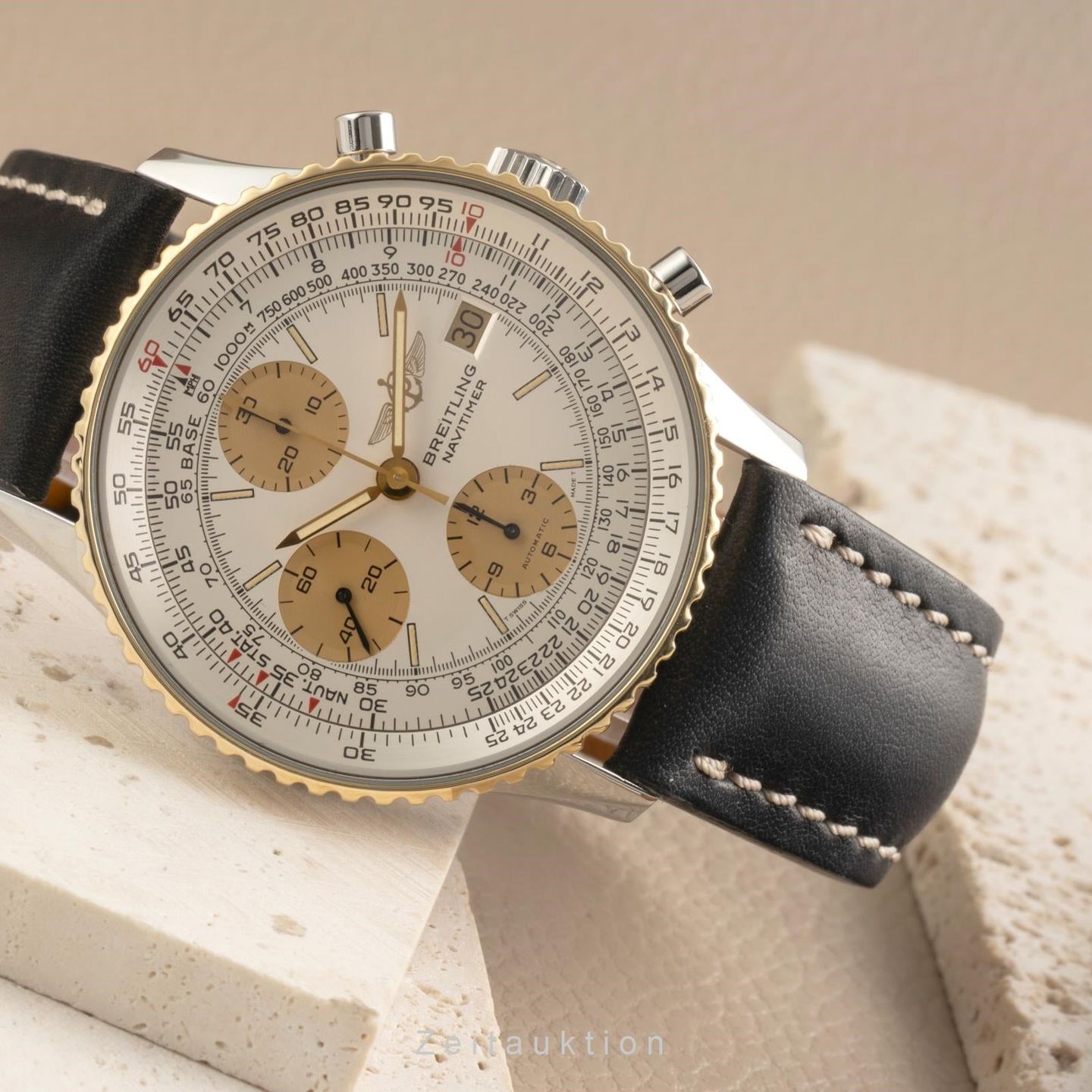 Breitling Old Navitimer 81610 (1994) - Zilver wijzerplaat 42mm Goud/Staal (2/8)