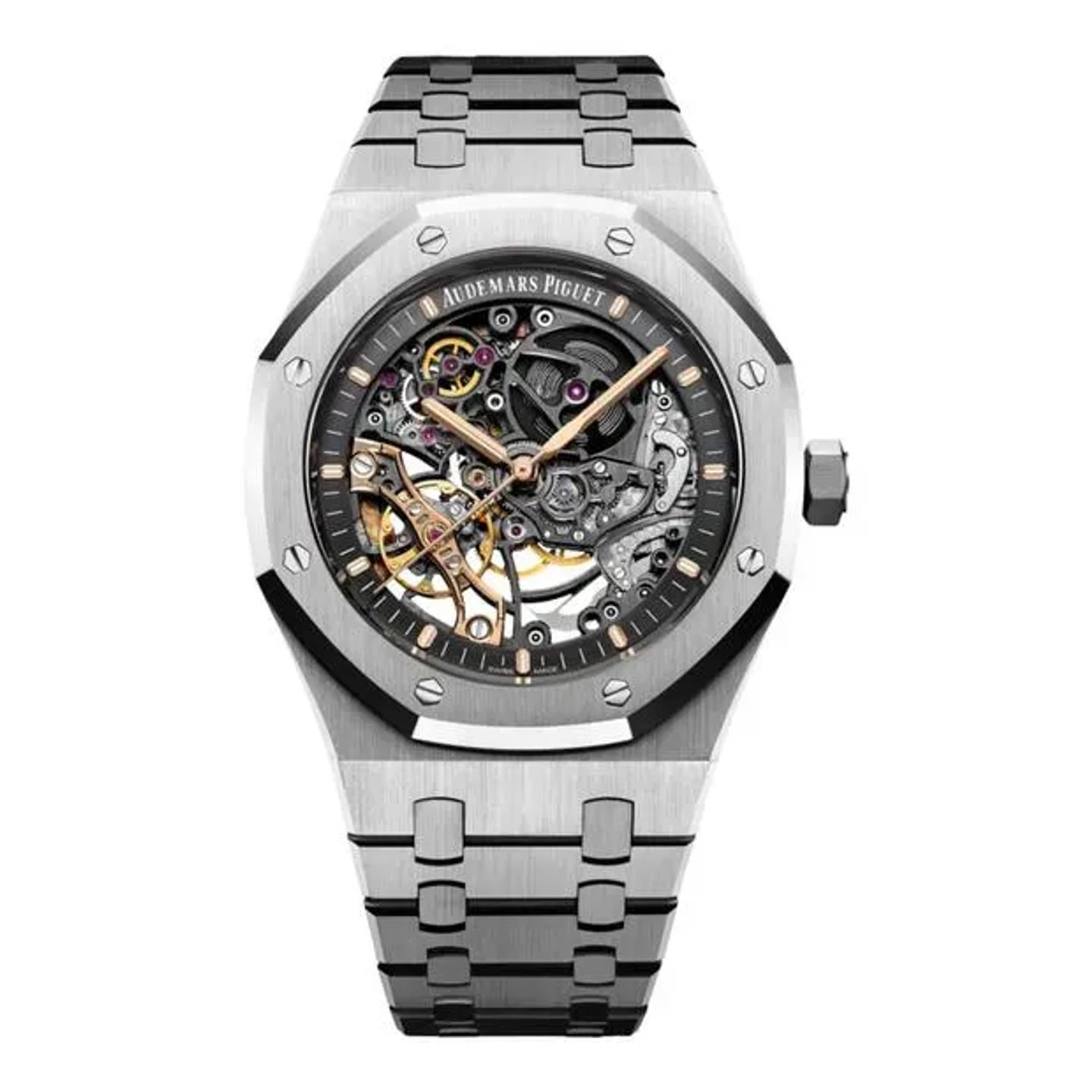 Audemars Piguet Royal Oak Double Balance Wheel Openworked 15407ST.OO.1220ST.01 (2023) - Transparent dial 41 mm Steel case (3/6)