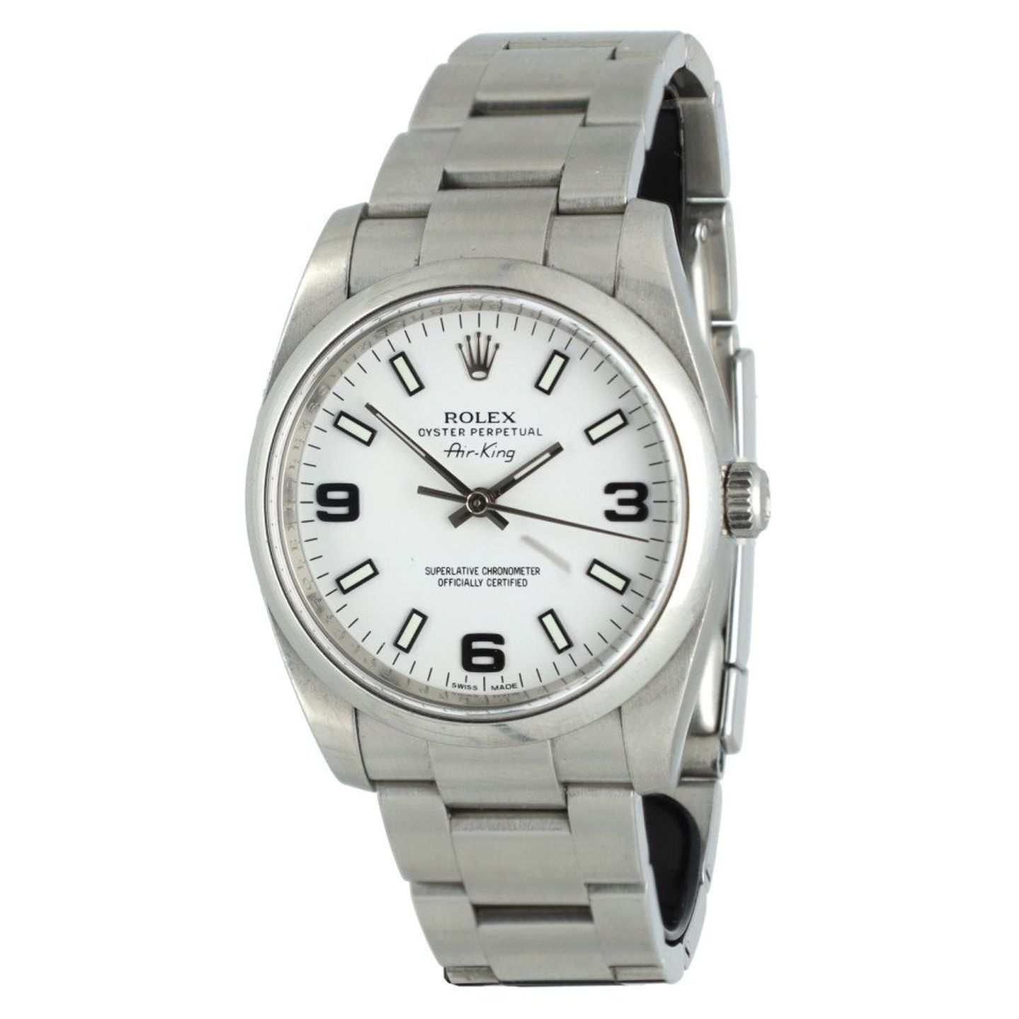 Rolex Oyster Perpetual 34 114200 (2013) - Wit wijzerplaat 34mm Staal (2/12)