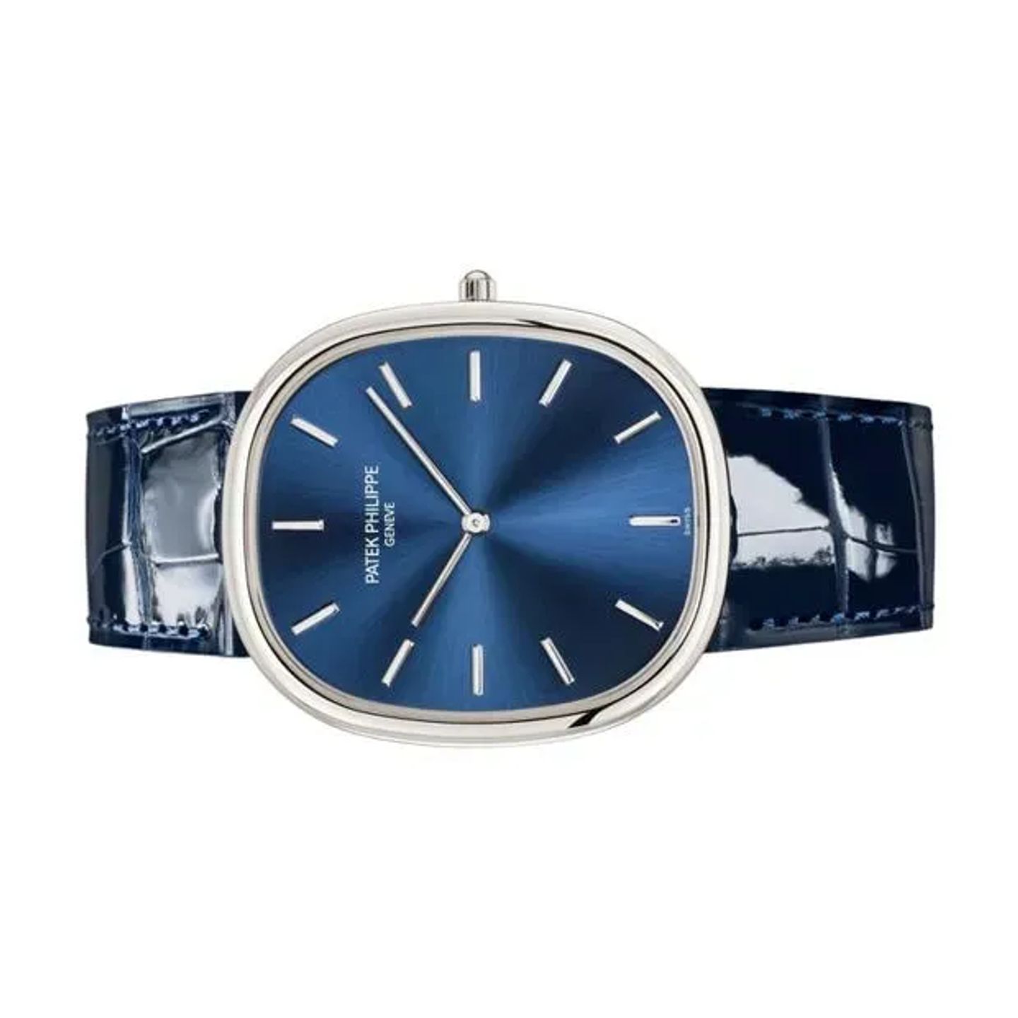 Patek Philippe Golden Ellipse 5738P-001 (2024) - Blue dial 35 mm Platinum case (5/6)