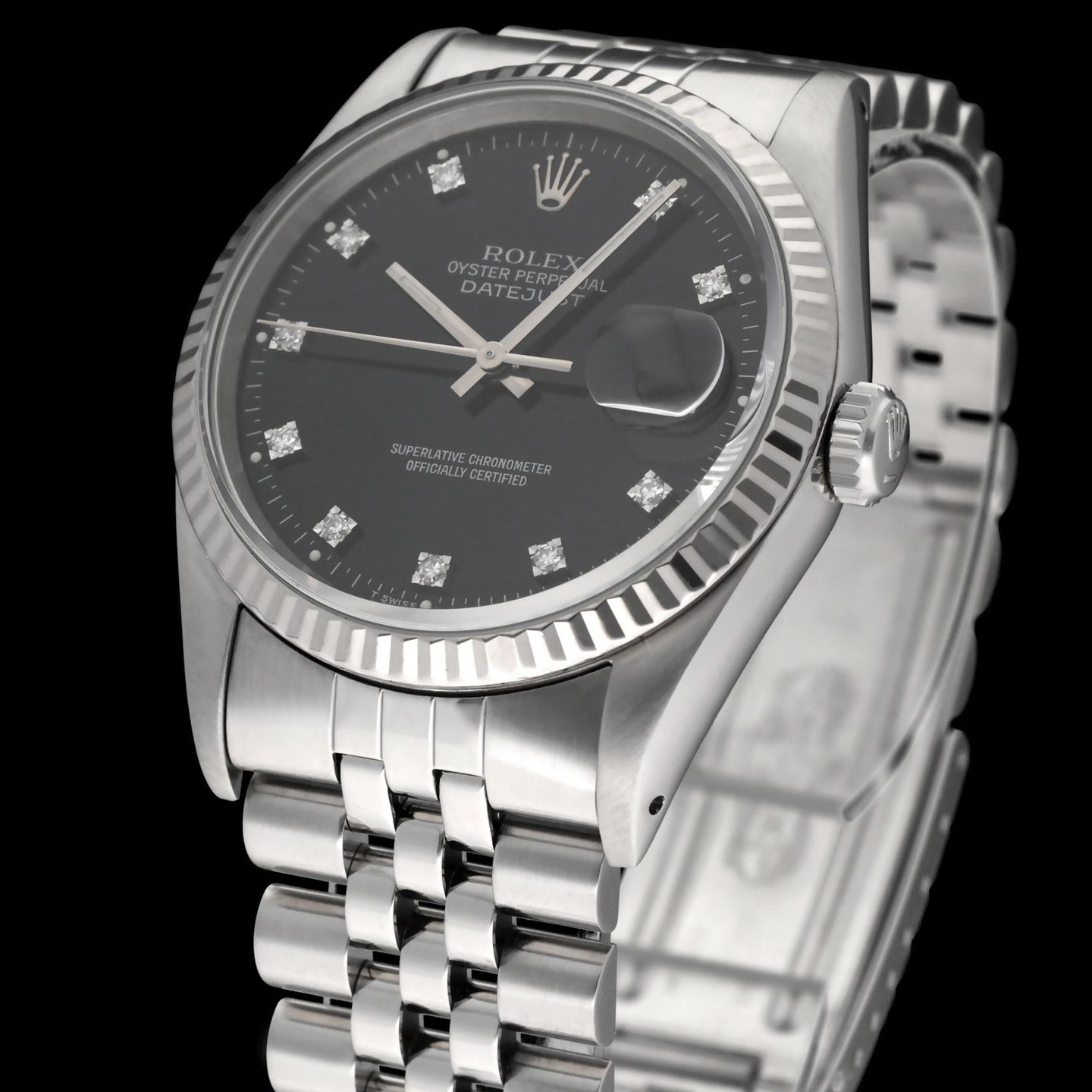 Rolex Datejust 36 16234 (1991) - Black dial 36 mm Steel case (6/8)