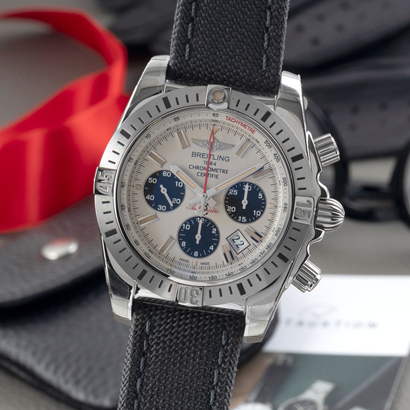 Breitling Chronomat 44 Airborne AB01154G/G786 (2014) - Zilver wijzerplaat 44mm Staal (3/8)