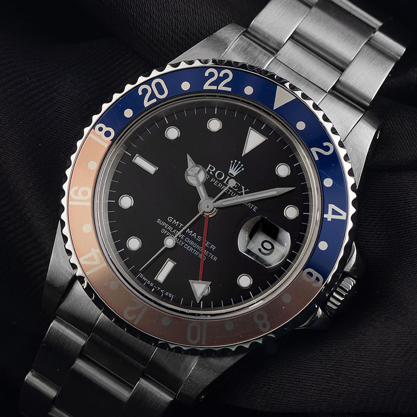 Rolex GMT-Master 16700 (1993) - Zwart wijzerplaat 40mm Staal (3/8)