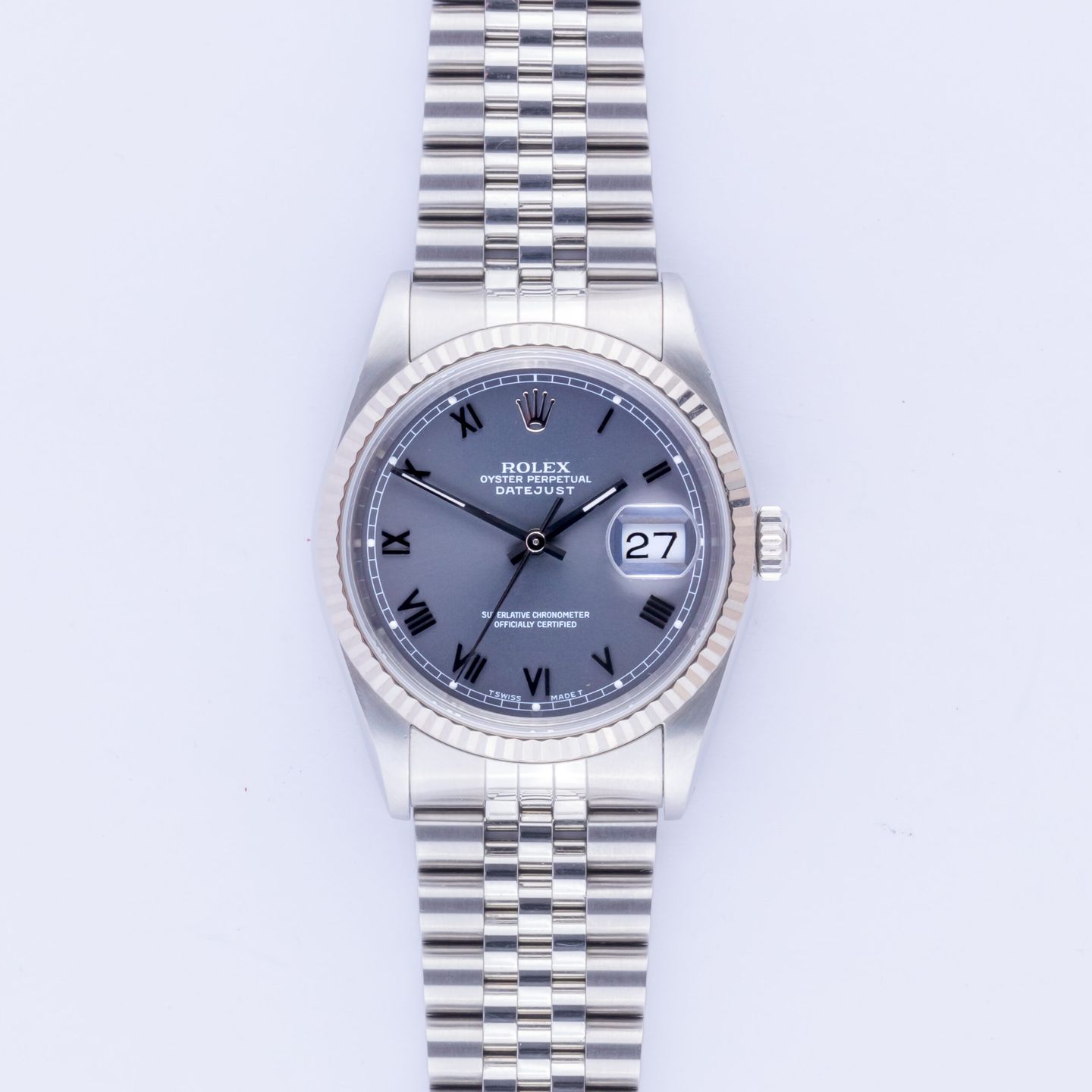 Rolex Datejust 36 16234 (1990) - Grijs wijzerplaat 36mm Staal (3/7)