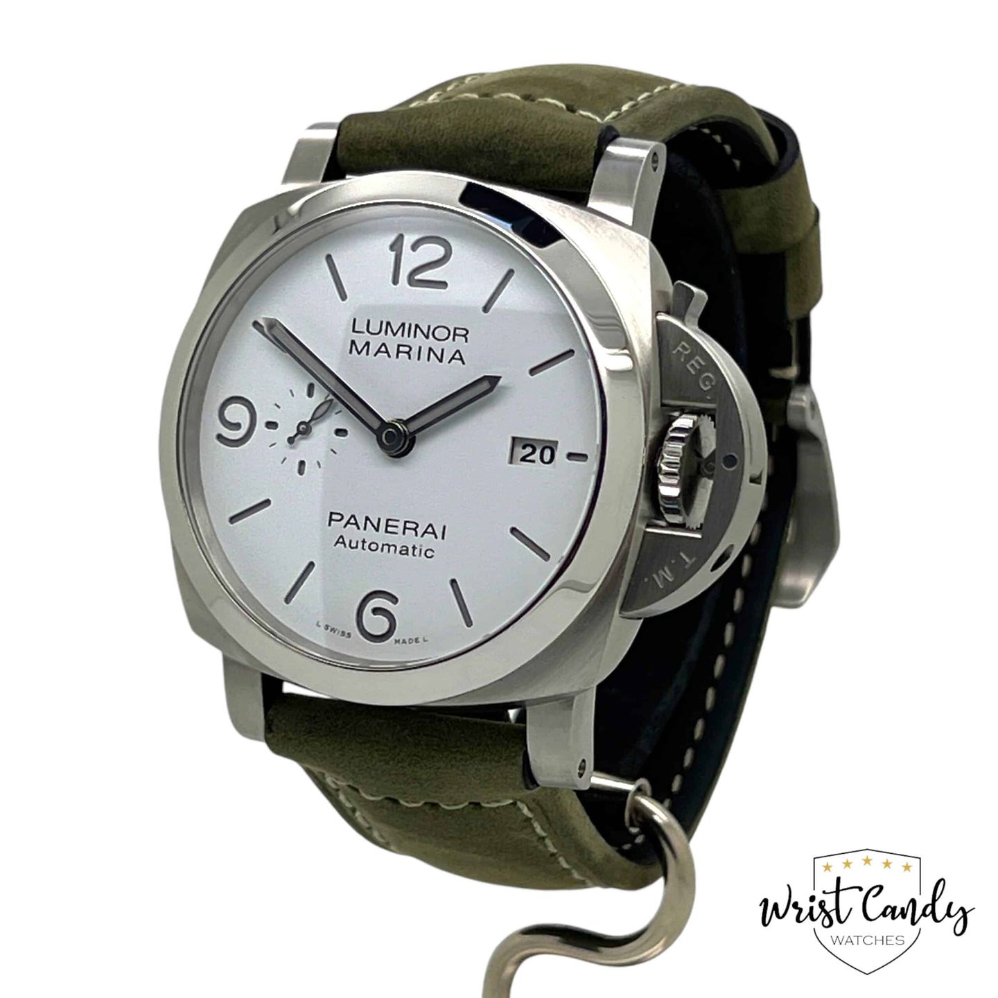 Panerai Luminor Marina PAM01314 (2022) - Wit wijzerplaat 44mm Staal (2/8)