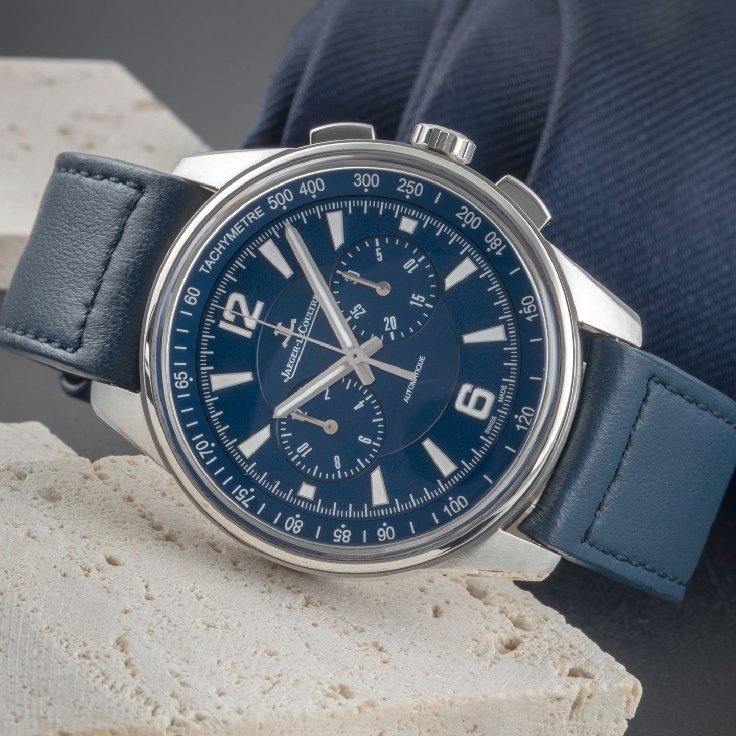 Jaeger-LeCoultre Polaris Q9028480 (Onbekend (willekeurig serienummer)) - Blauw wijzerplaat 42mm Staal (2/8)