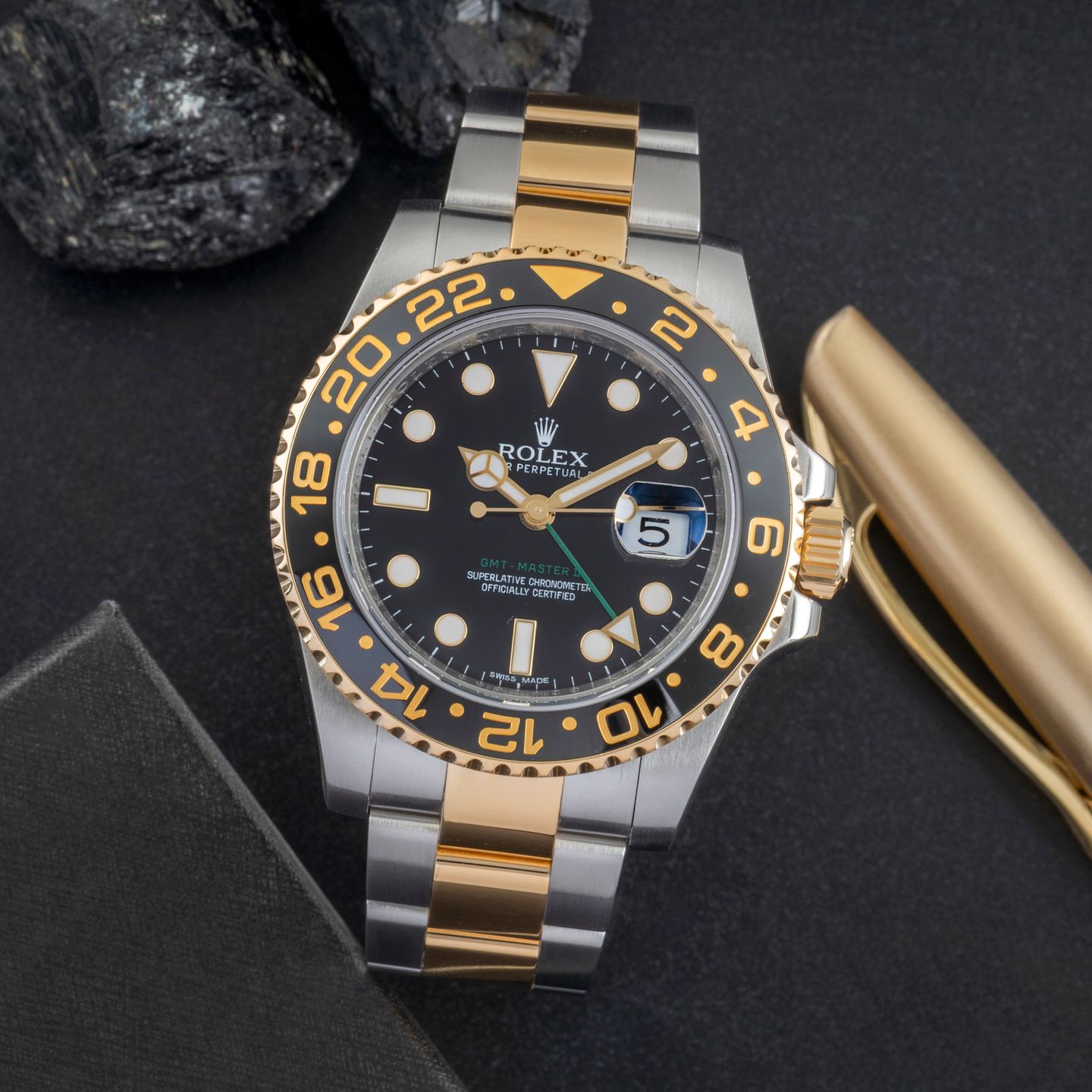 Rolex GMT-Master II 116713LN (Unknown (random serial)) - 40 mm Gold/Steel case (1/8)