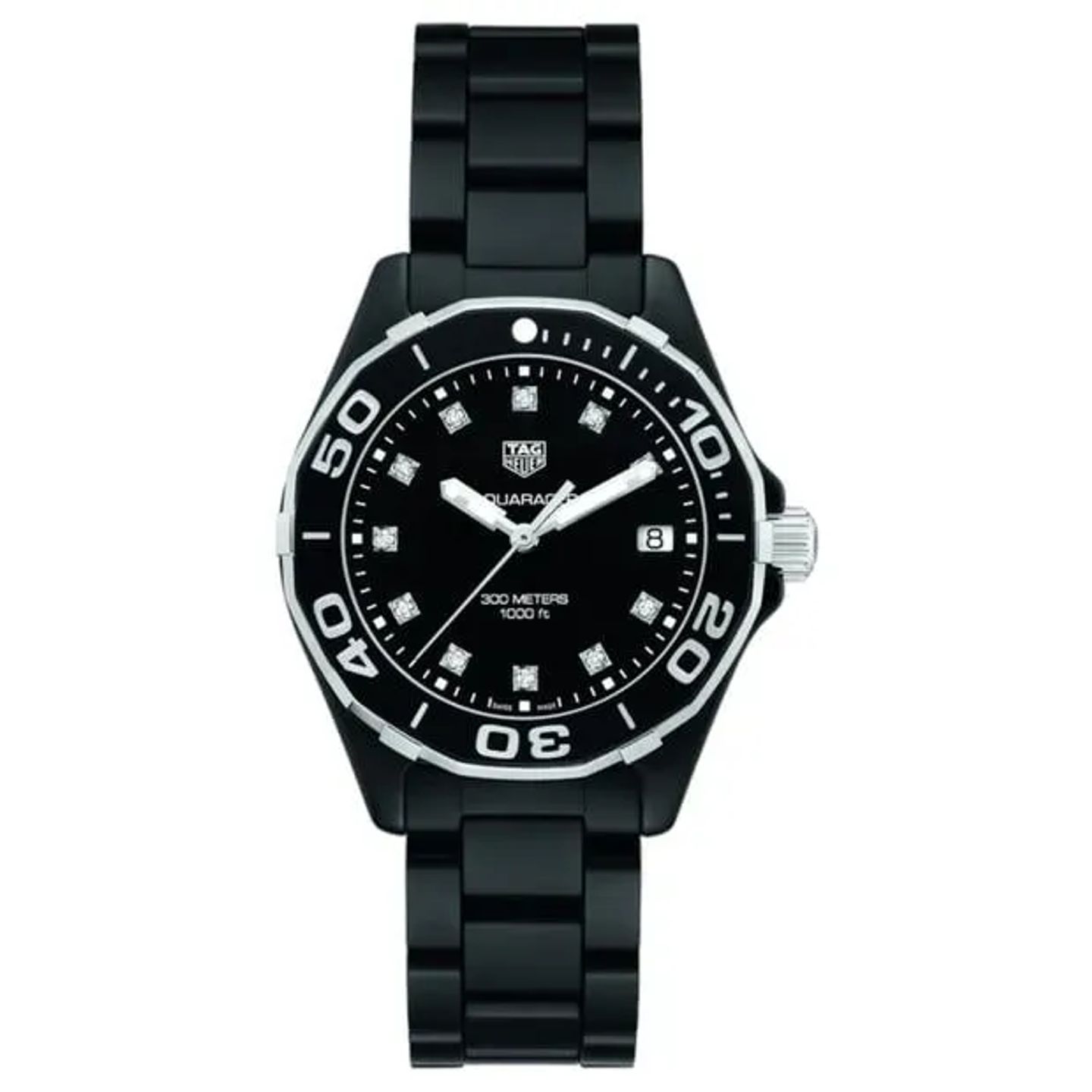 TAG Heuer Aquaracer Lady WAY1397.BH0743 (2024) - Zwart wijzerplaat 35mm Keramiek (4/6)