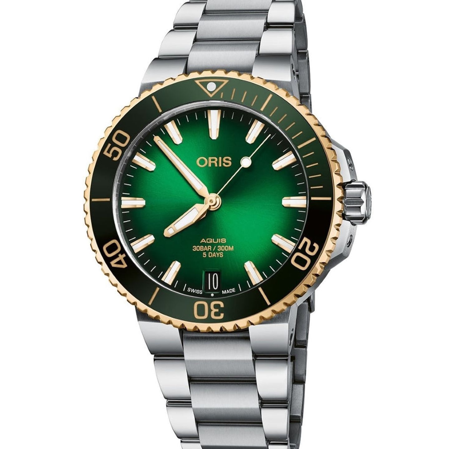 Oris Aquis Date 01 400 7769 6357-07 8 22 09PEB (2026) - Groen wijzerplaat 42mm Staal (1/1)