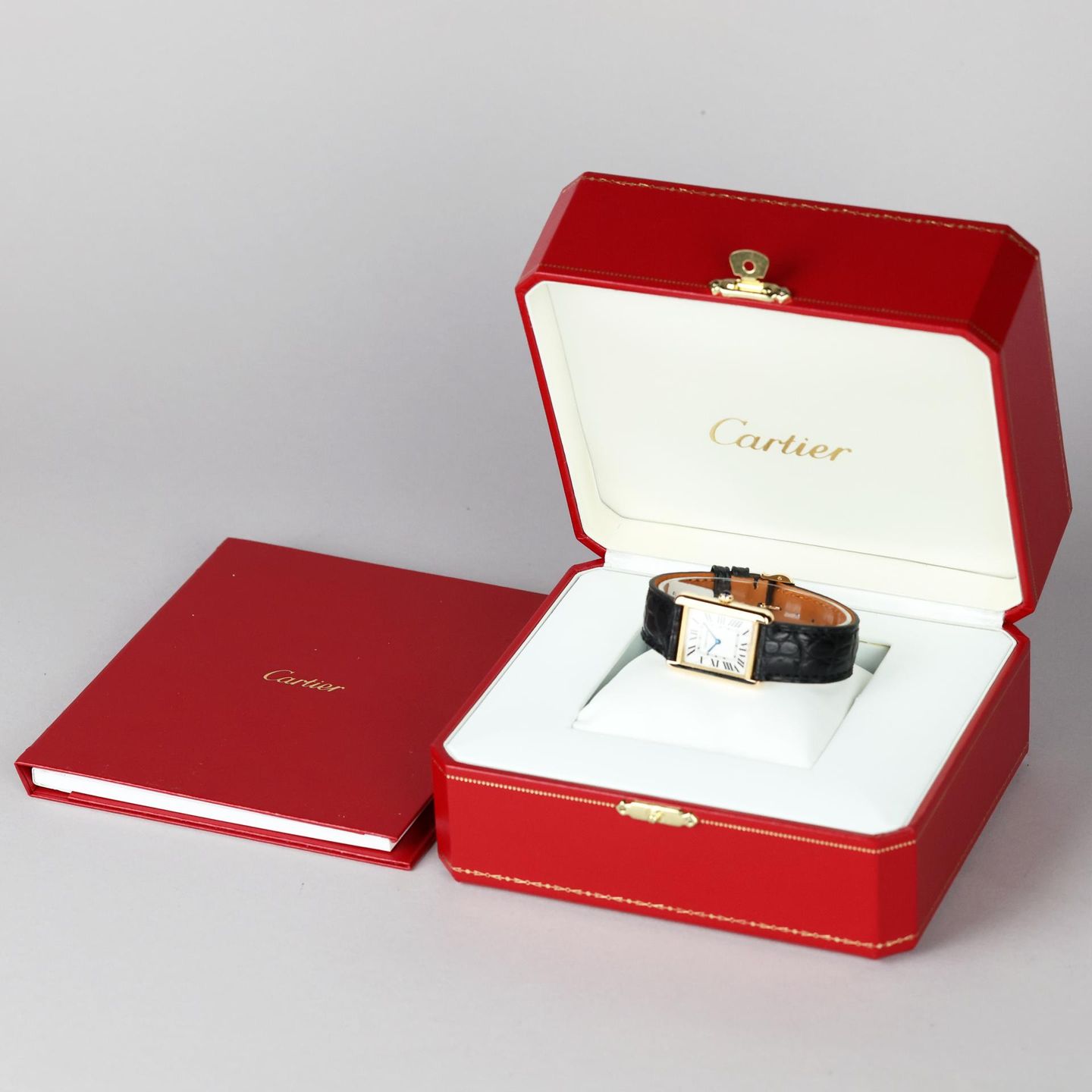 Cartier Tank Solo 2743 (2007) - White dial 24 mm Yellow Gold case (8/8)