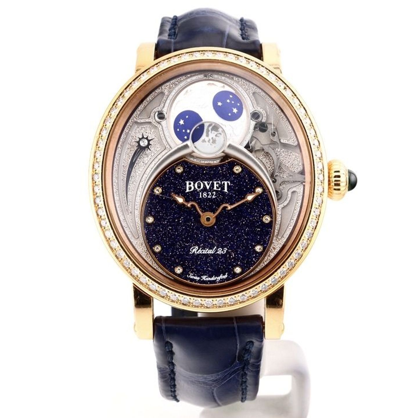 Bovet Unknown D523 (Unknown (random serial)) - Blue dial 28 mm Rose Gold case (6/6)