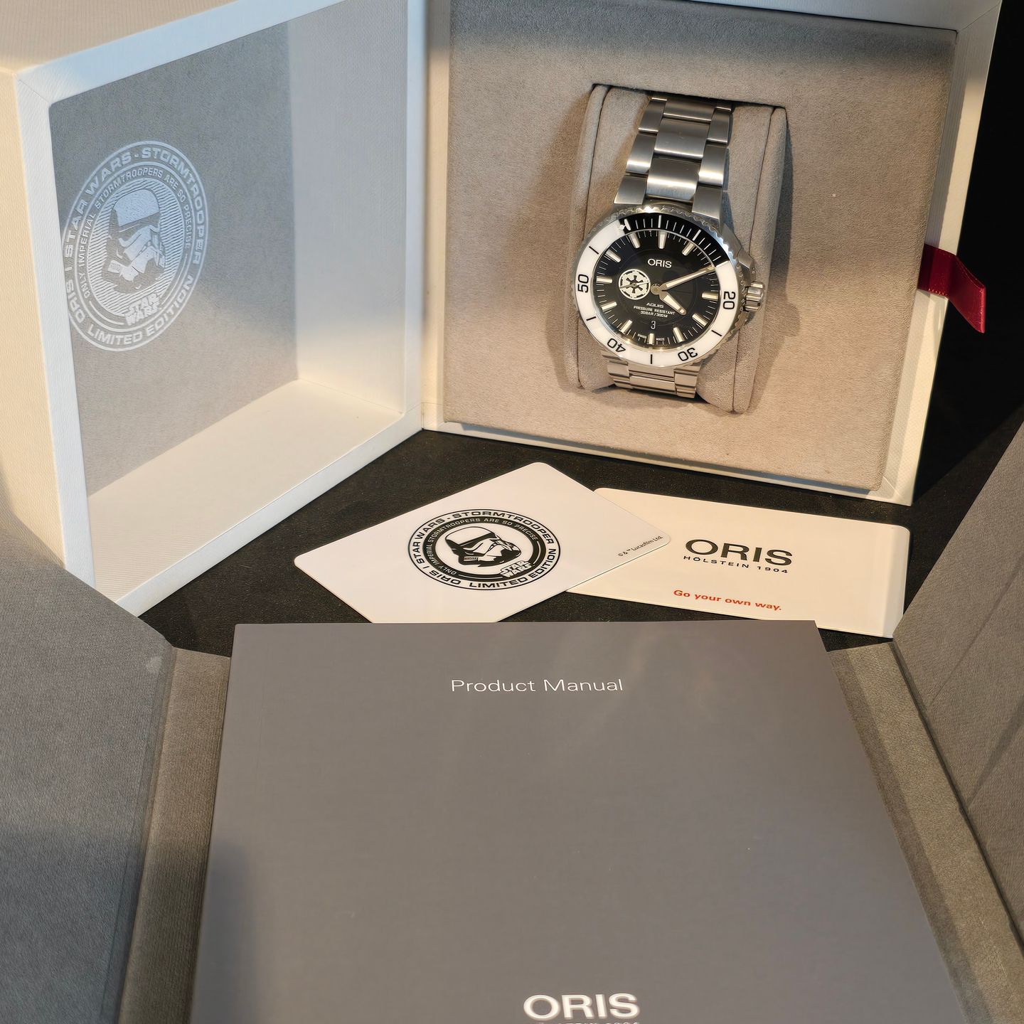 Oris Aquis 01 743 7734 4184-Set MB (Unknown (random serial)) - Black dial 44 mm Steel case (8/8)