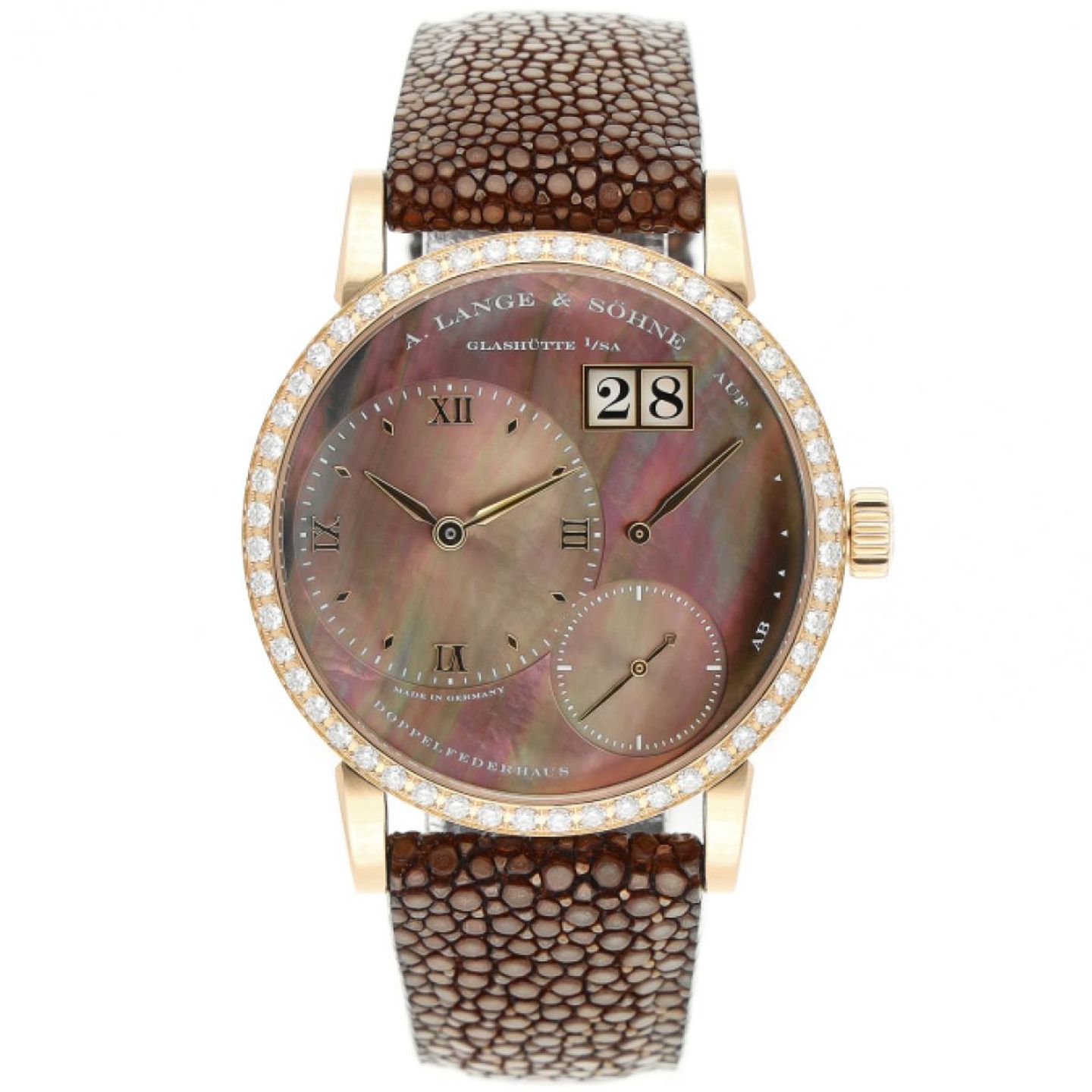 A. Lange & Söhne Little Lange 1 813.043 (2009) - Black dial 36 mm Rose Gold case (1/5)