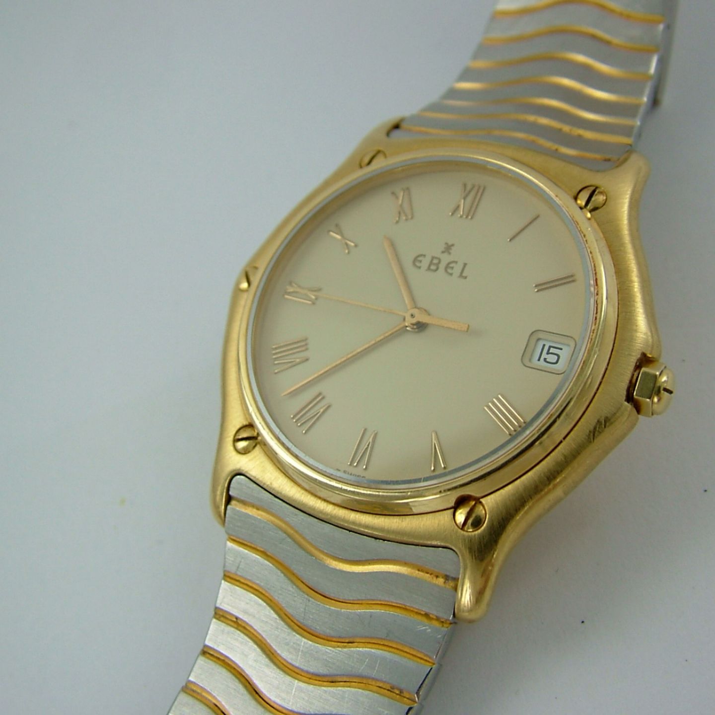 Ebel Classic - (Unknown (random serial)) - Champagne dial 35 mm Yellow Gold case (3/7)
