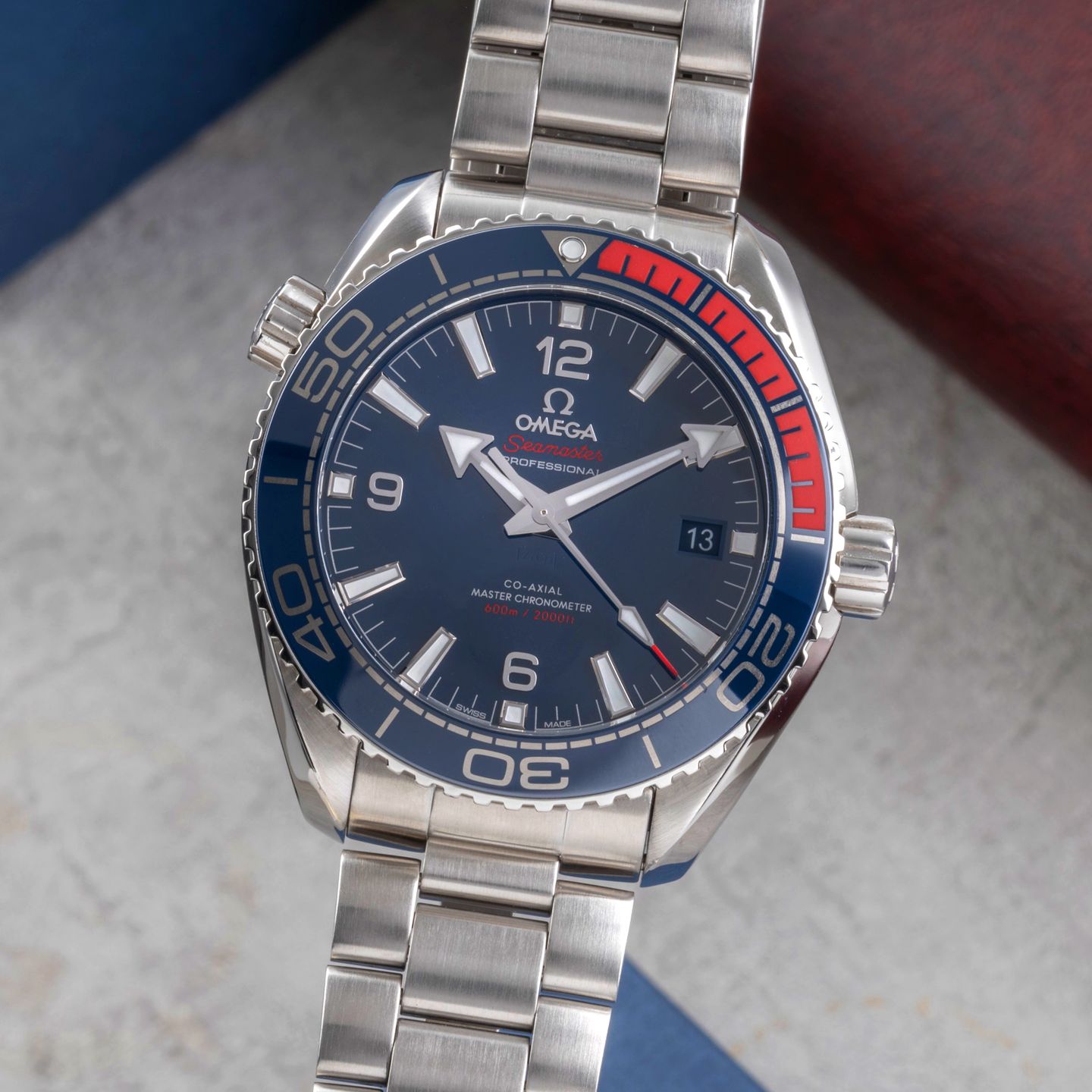 Omega Seamaster Planet Ocean 522.32.44.21.03.001 (Unknown (random serial)) - Blue dial 44 mm Steel case (3/8)