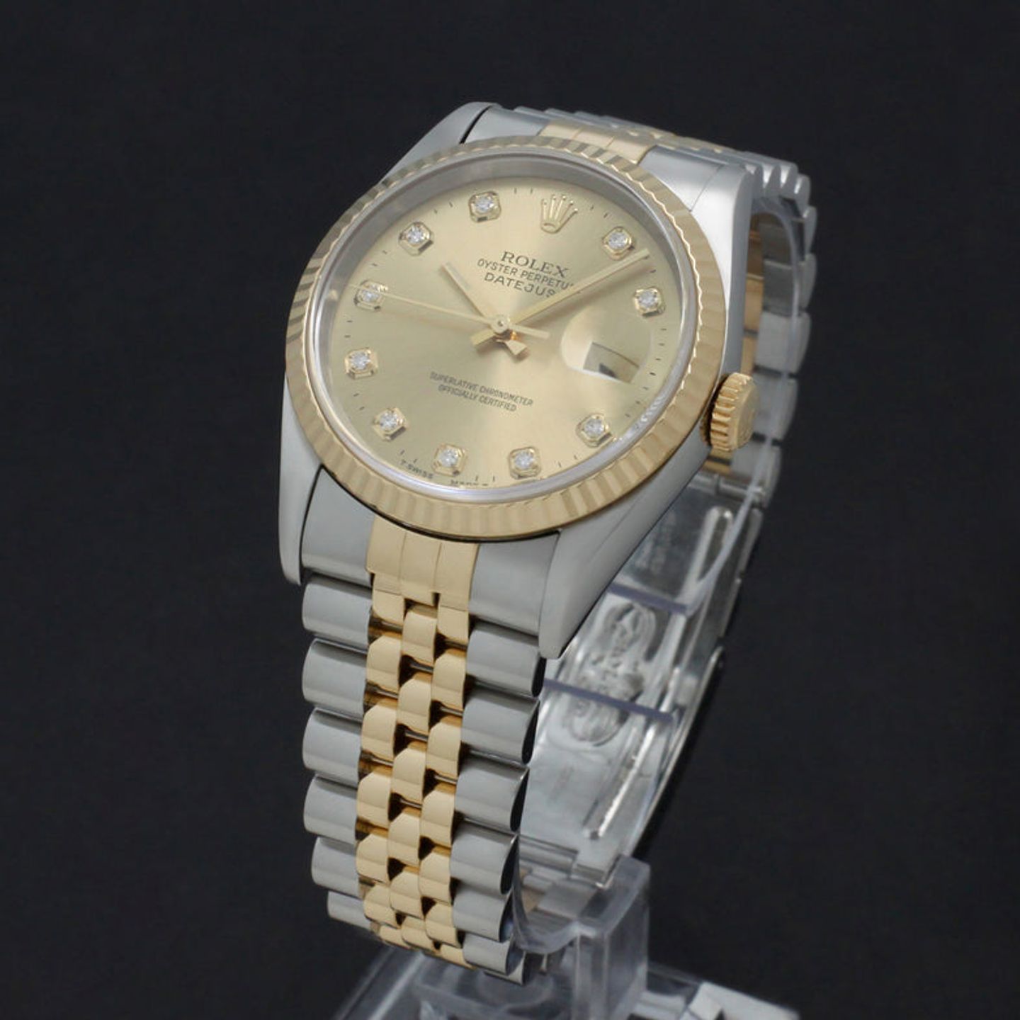 Rolex Datejust 36 16233 (1995) - Gold dial 36 mm Gold/Steel case (10/14)