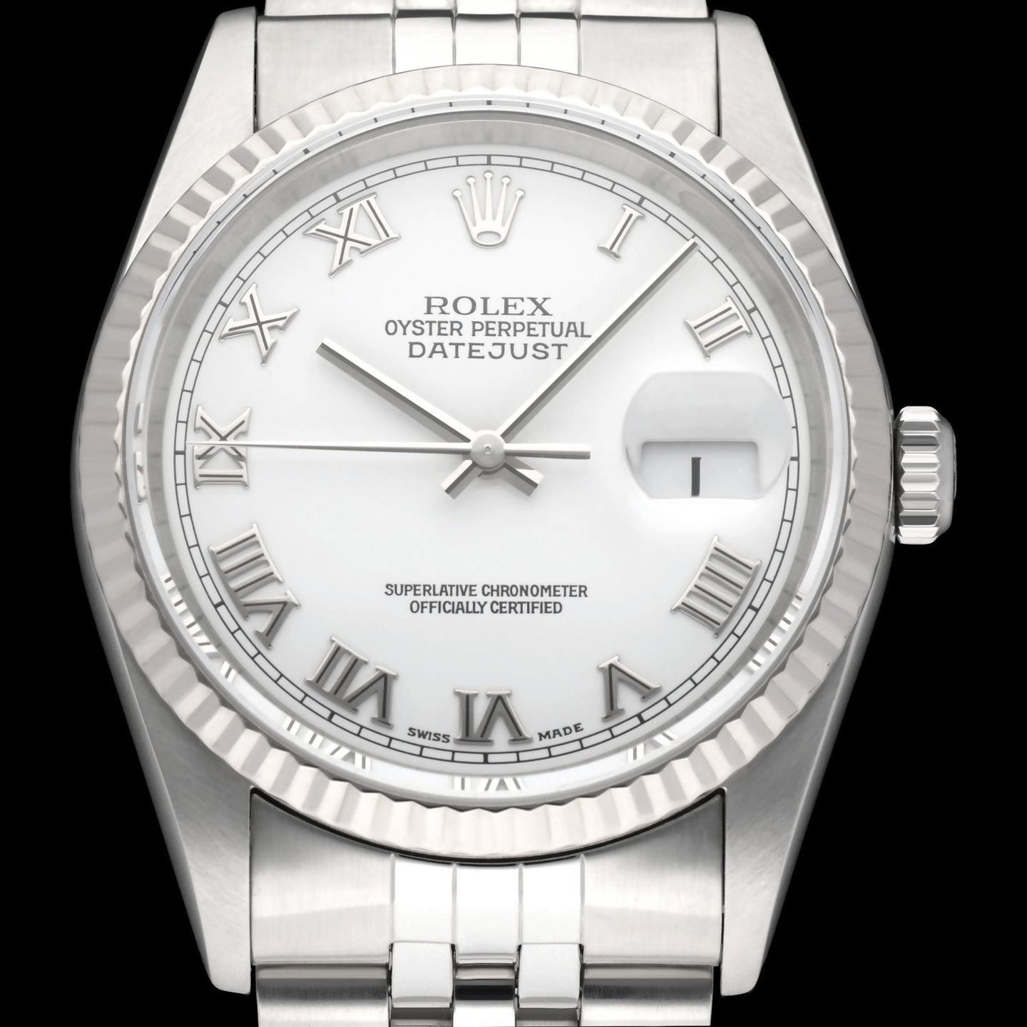 Rolex Datejust 36 16234 (2002) - Silver dial 36 mm Steel case (1/8)