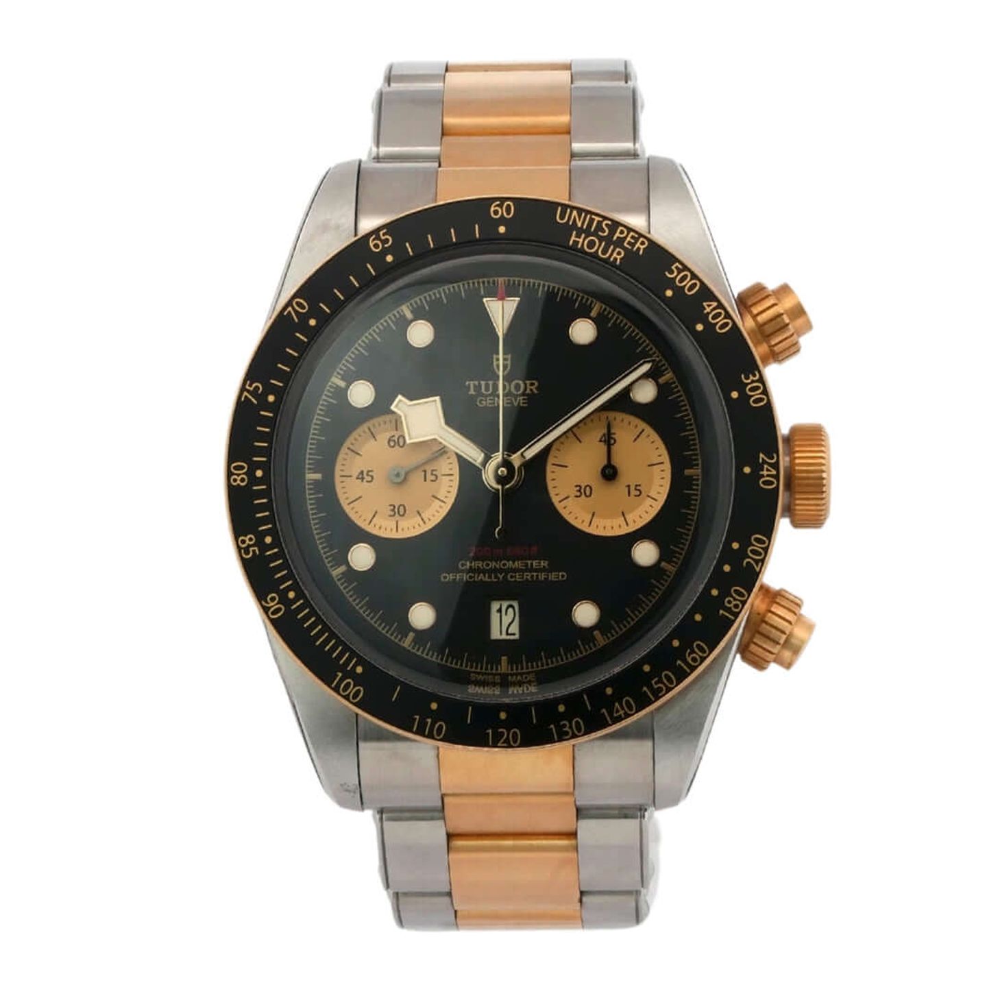 Tudor Black Bay Chrono 79363N (2019) - Zwart wijzerplaat 41mm Goud/Staal (2/8)