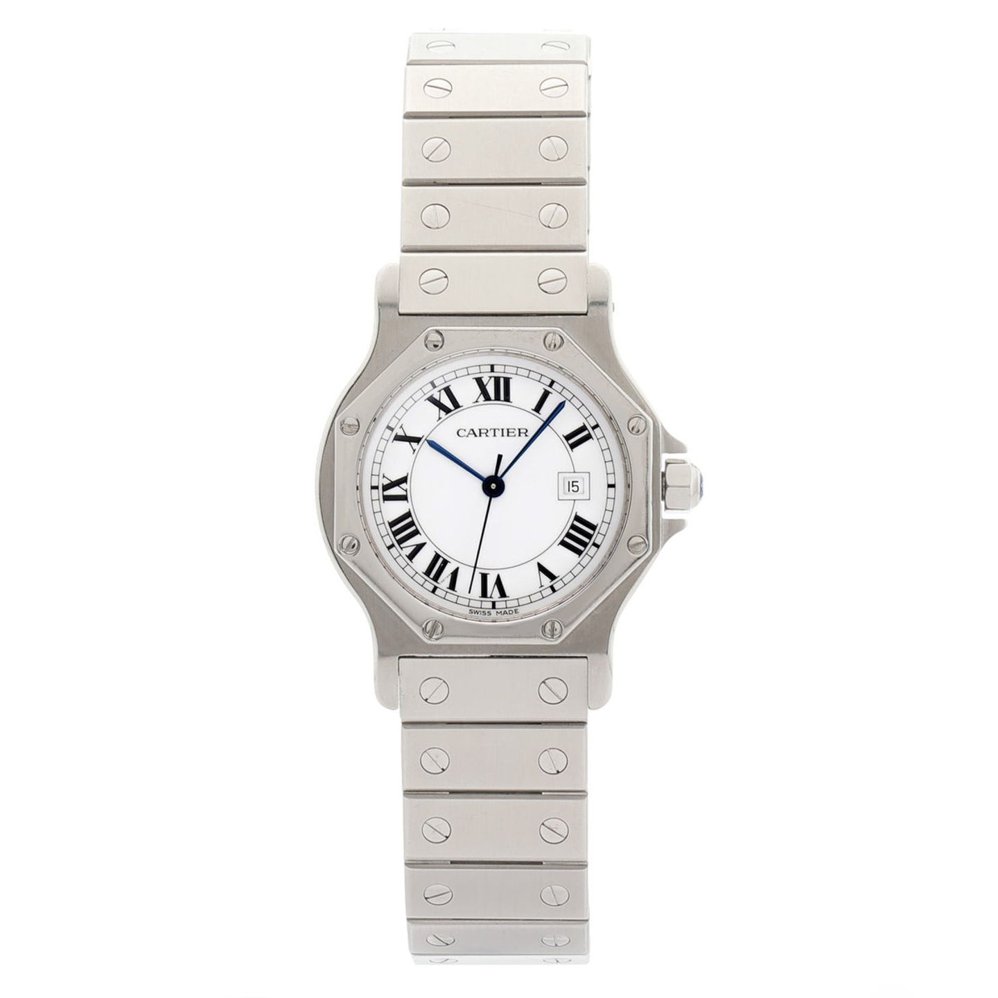 Cartier Santos 2965 (Unknown (random serial)) - White dial 30 mm Steel case (1/5)