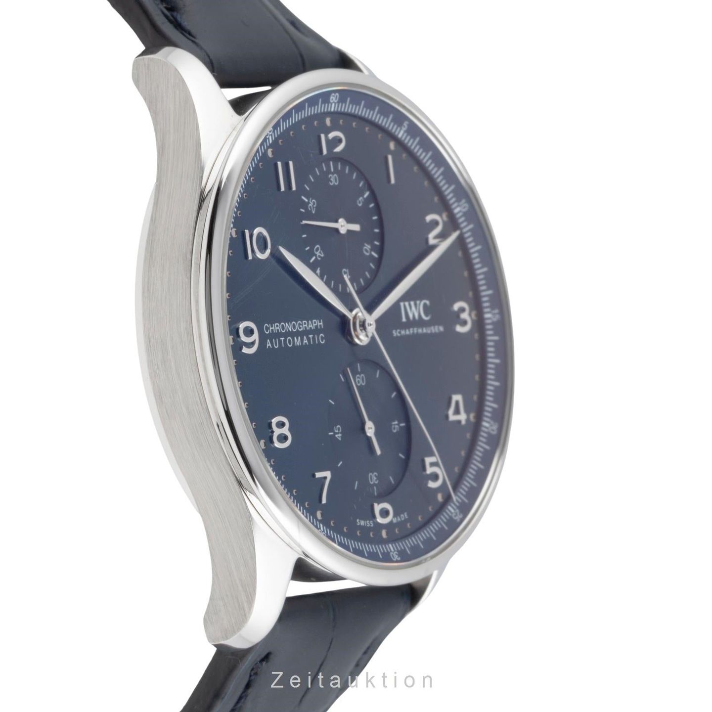 IWC Portuguese Chronograph IW371606 (Unknown (random serial)) - Blue dial 41 mm Steel case (6/8)