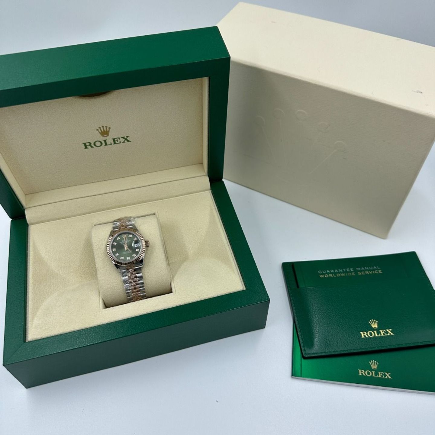 Rolex Lady-Datejust 279171 (2024) - Groen wijzerplaat 28mm Staal (2/8)