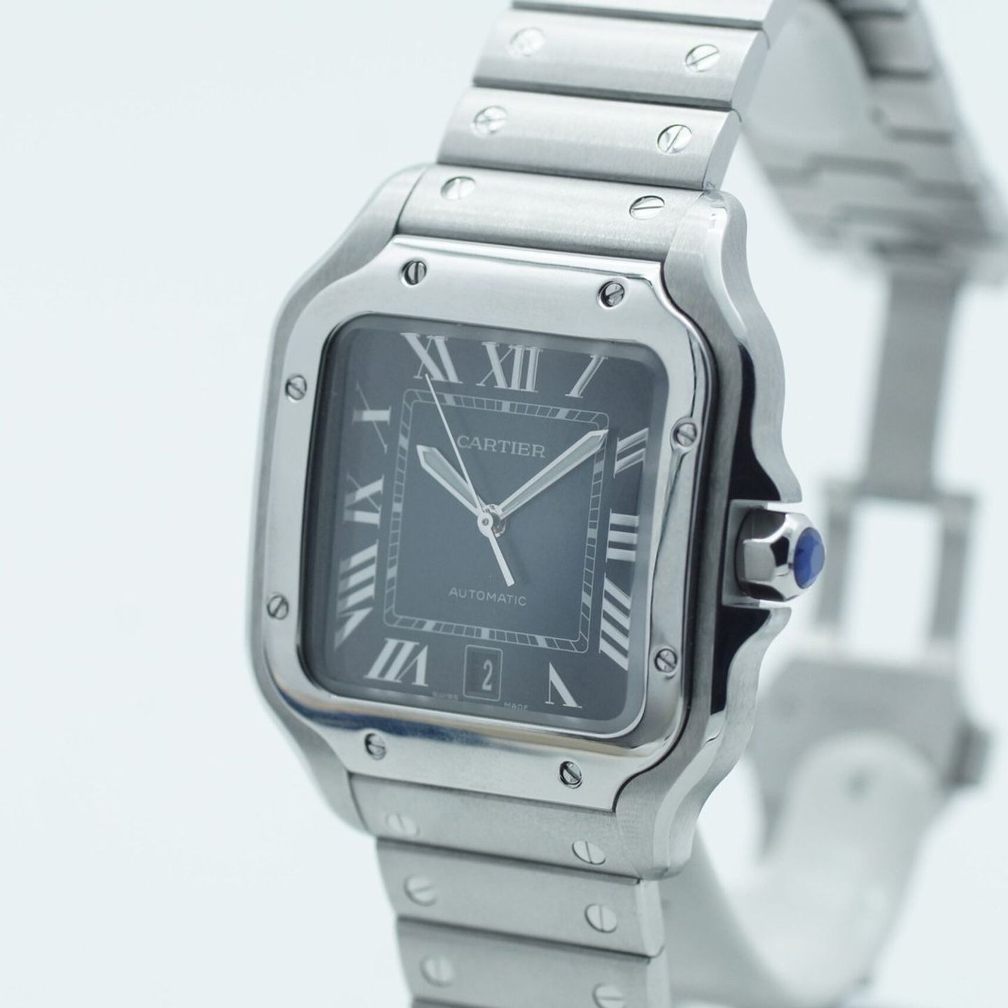 Cartier Santos WSSA0013 (2019) - Blue dial 40 mm Steel case (4/8)