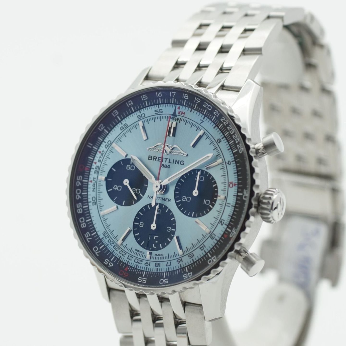 Breitling Navitimer 1 B01 Chronograph AB0138 (2025) - Zwart wijzerplaat 43mm Staal (3/8)
