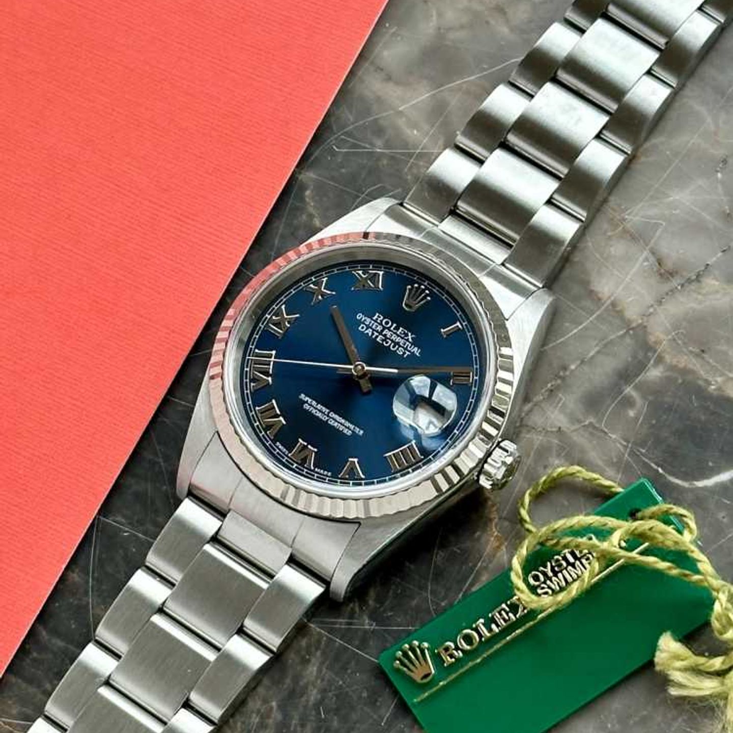 Rolex Datejust 36 16234 (2000) - Blue dial 36 mm Steel case (5/8)