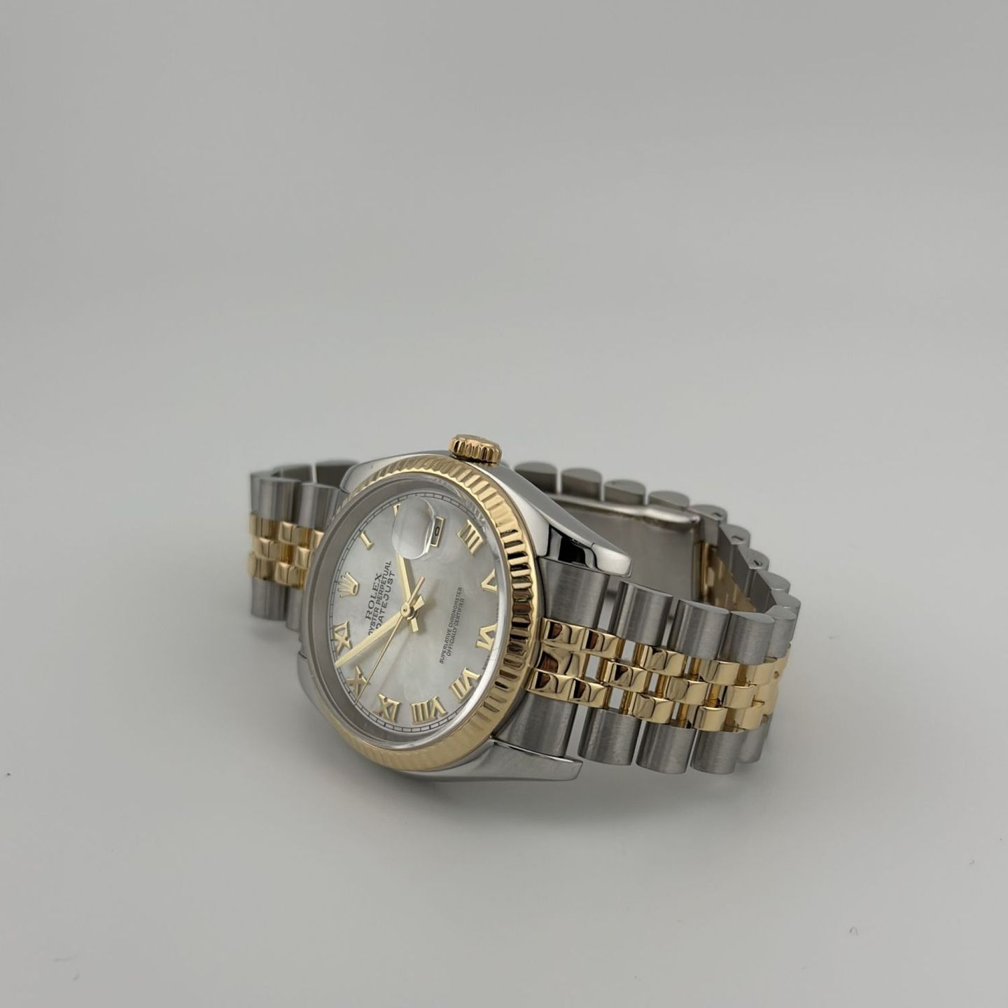 Rolex Datejust 36 116233 (2007) - Pearl dial 36 mm Steel case (5/8)
