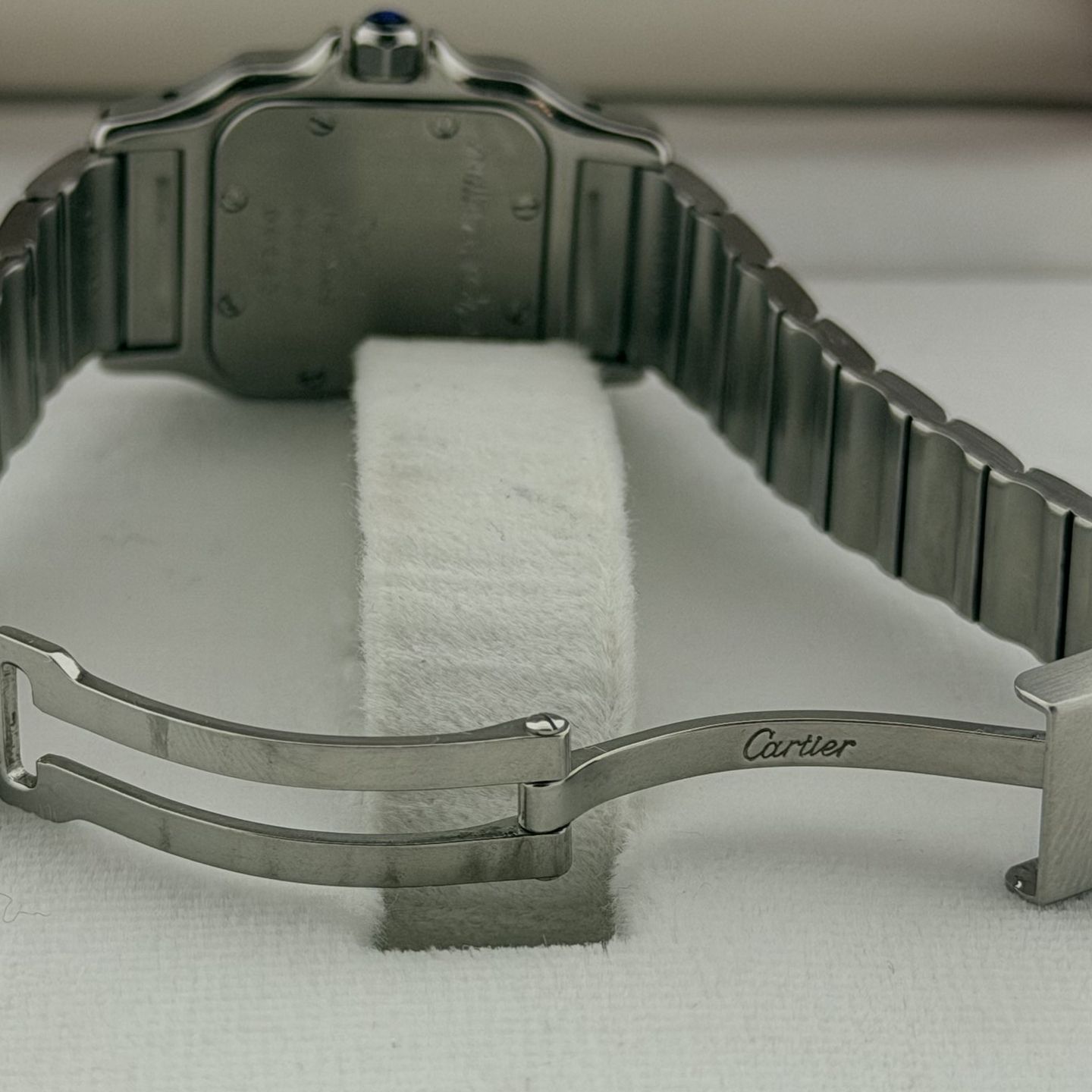 Cartier Santos Galbée W20017D6 (1993) - Silver dial 24 mm Steel case (6/8)