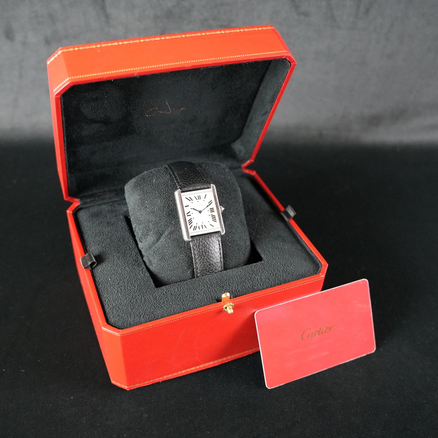 Cartier Tank Solo WSTA0028 (Onbekend (willekeurig serienummer)) - Wit wijzerplaat 35mm Staal (8/8)
