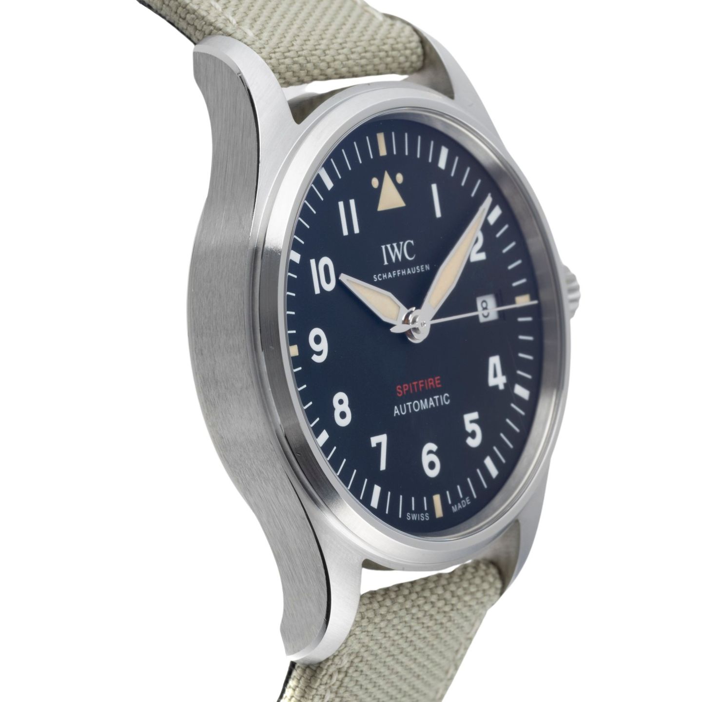 IWC Pilot Spitfire Chronograph IW326803 (Onbekend (willekeurig serienummer)) - Zwart wijzerplaat 39mm Staal (7/8)