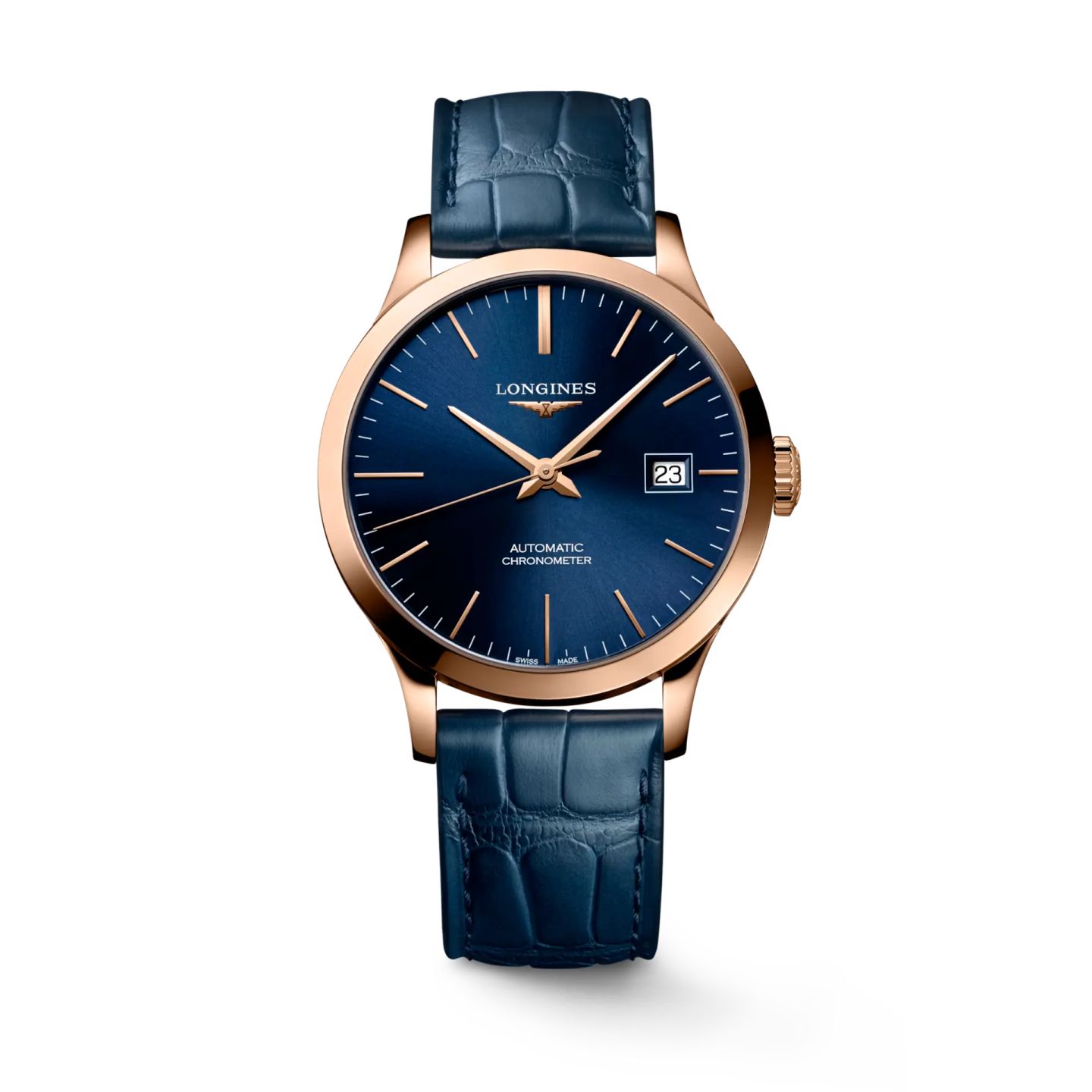 Longines Record L2.820.8.92.2 (2026) - Blue dial 39 mm Rose Gold case (1/1)
