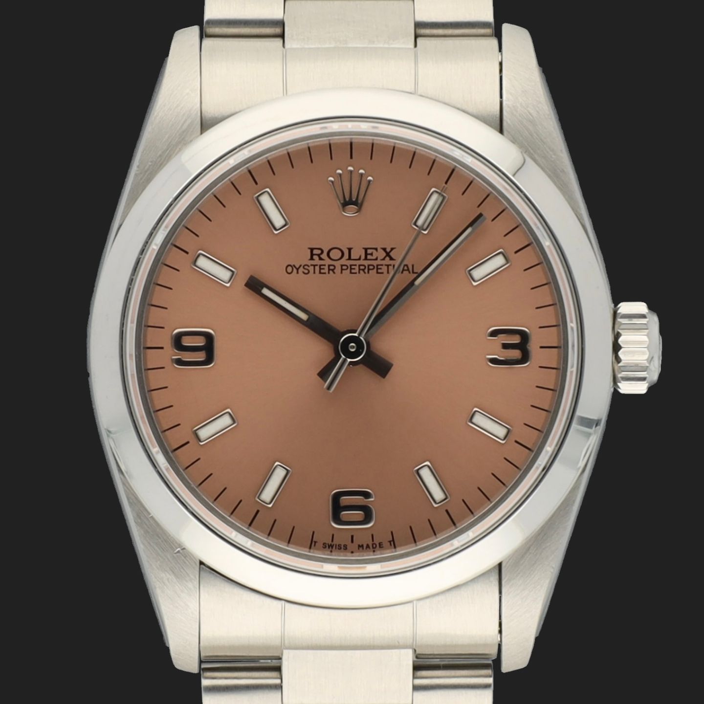 Rolex Oyster Perpetual 31 67480 (1998) - Pink dial 31 mm Steel case (2/8)