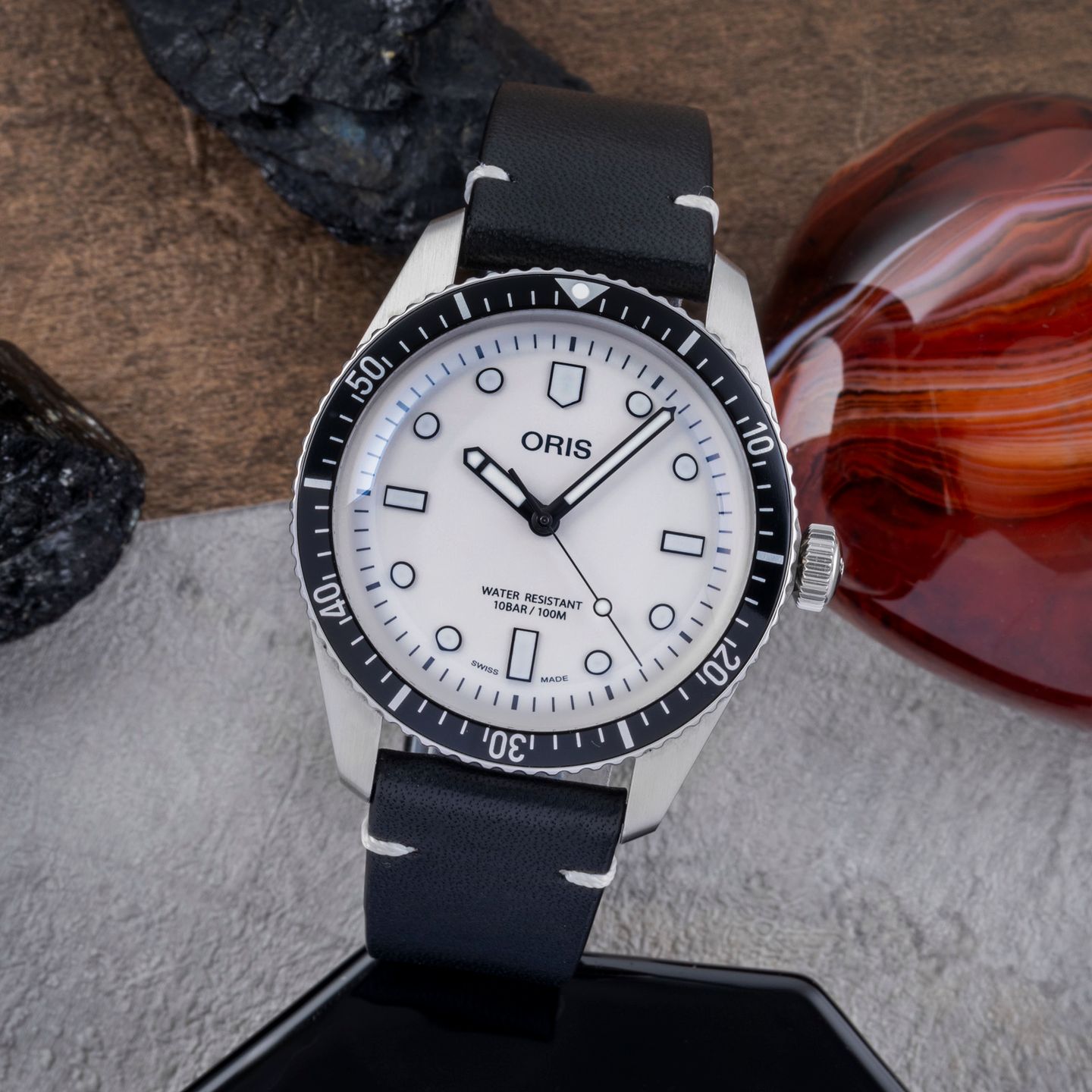 Oris Divers 01 733 7707 4051 OSC-DUS-Set (Unknown (random serial)) - White dial 40 mm Steel case (1/8)