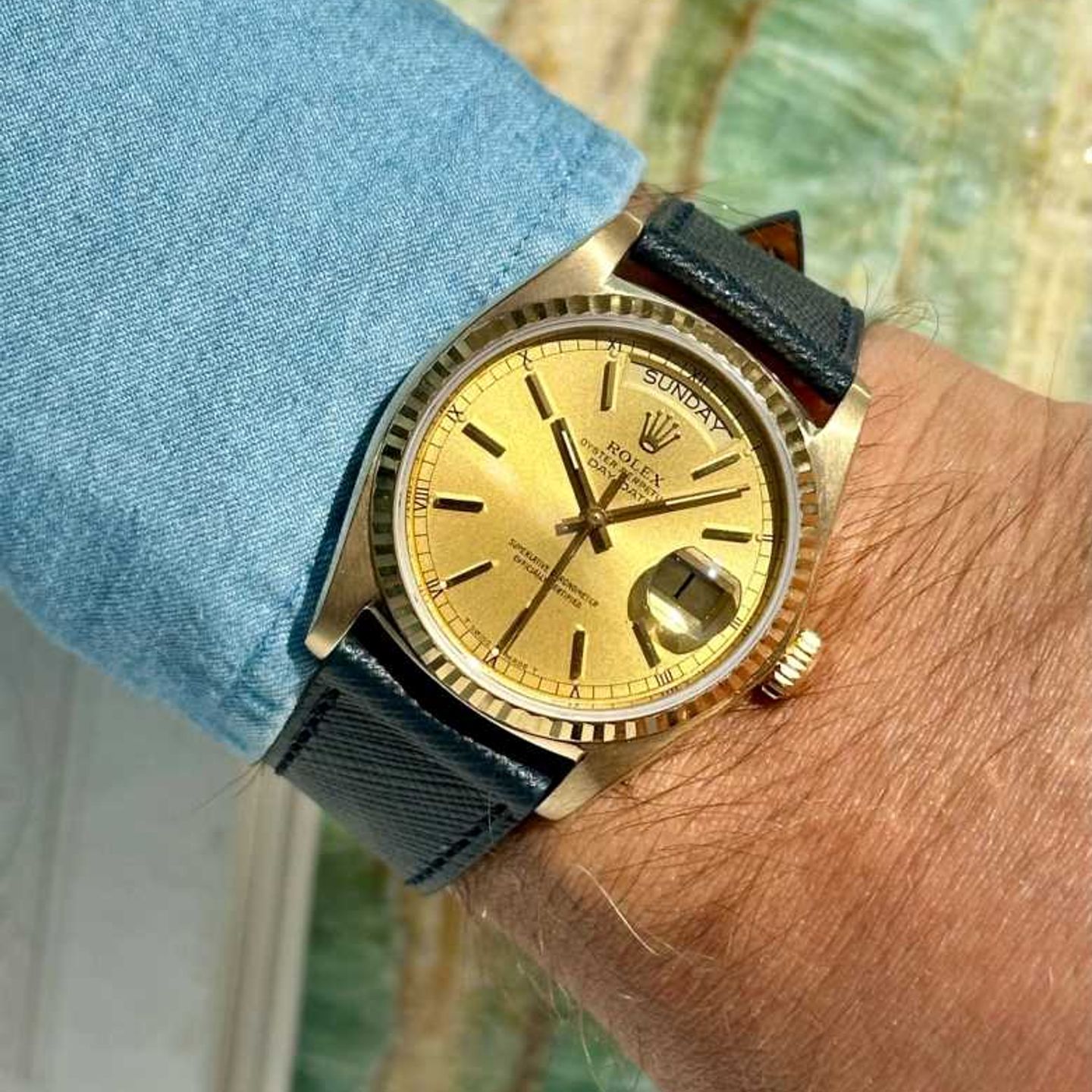 Rolex Day-Date 36 18038 (1978) - Goud wijzerplaat 36mm Geelgoud (2/8)