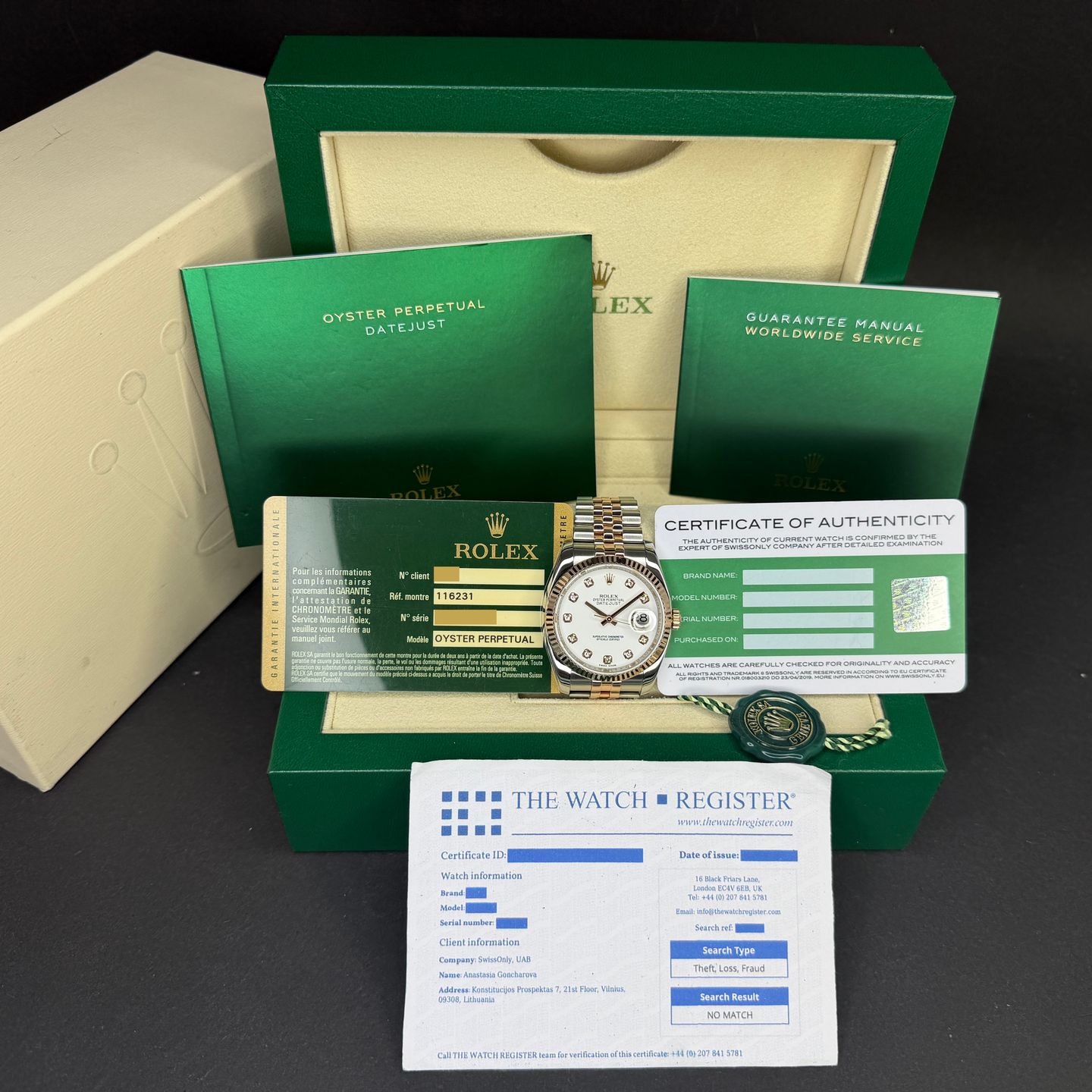 Rolex Datejust 36 116231 (2014) - White dial 36 mm Gold/Steel case (3/4)