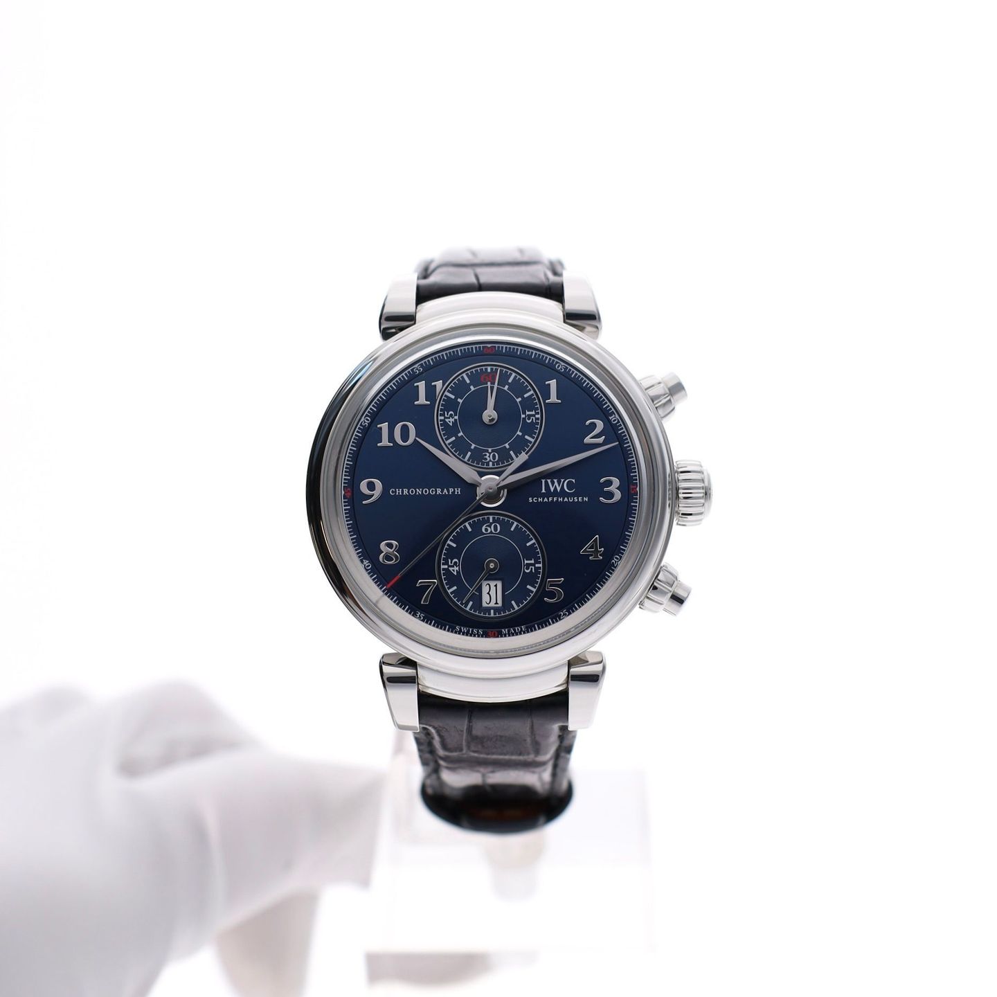 IWC Da Vinci Chronograph IW393402 (Unknown (random serial)) - Blue dial 42 mm Steel case (1/8)