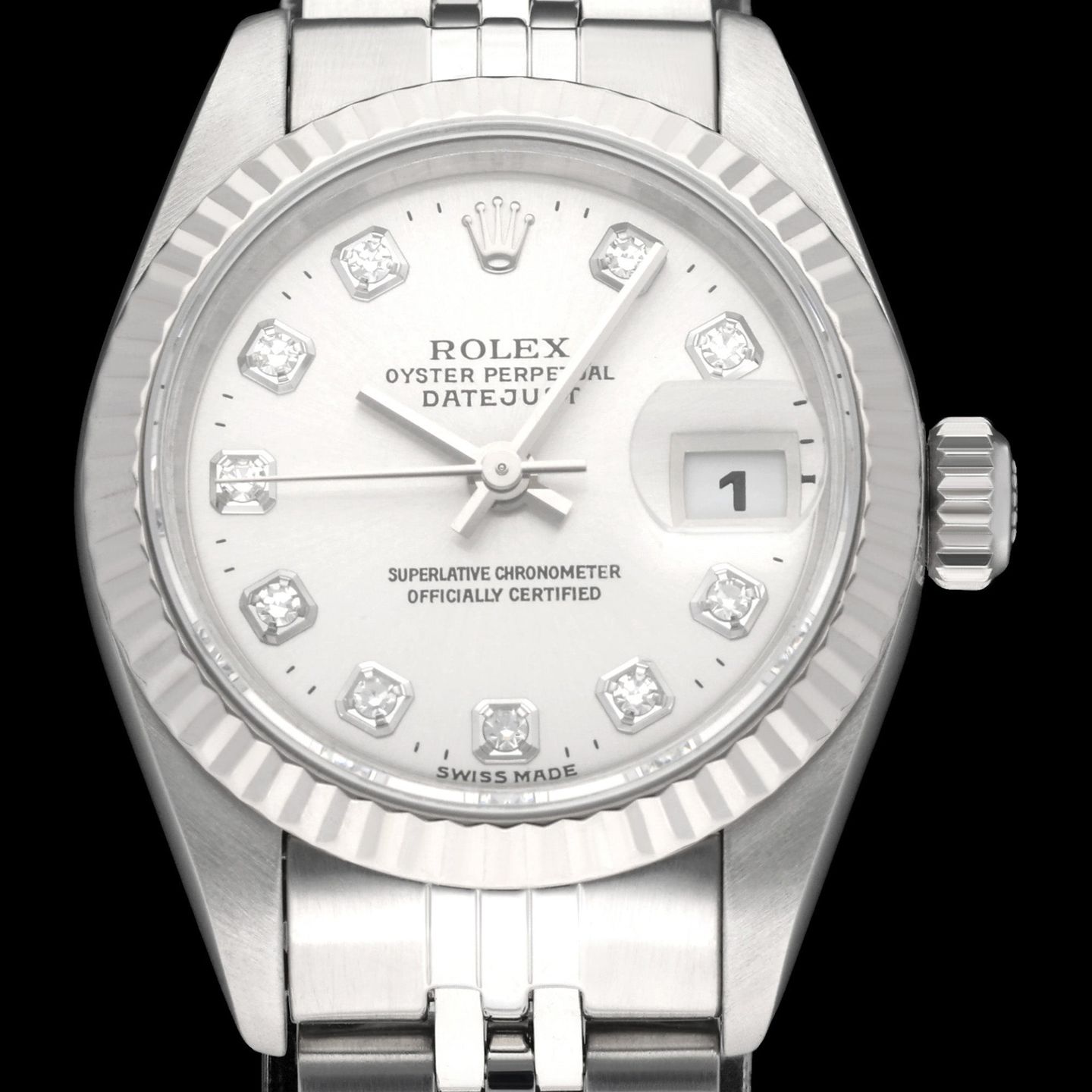 Rolex Lady-Datejust 69174 (1998) - 26mm Staal (1/8)