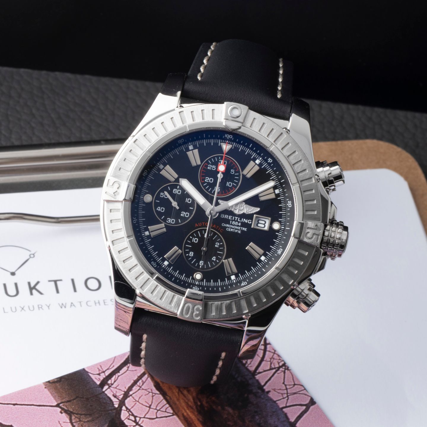 Breitling Super Avenger A1337011/B907 (Unknown (random serial)) - Black dial 49 mm Steel case (1/8)