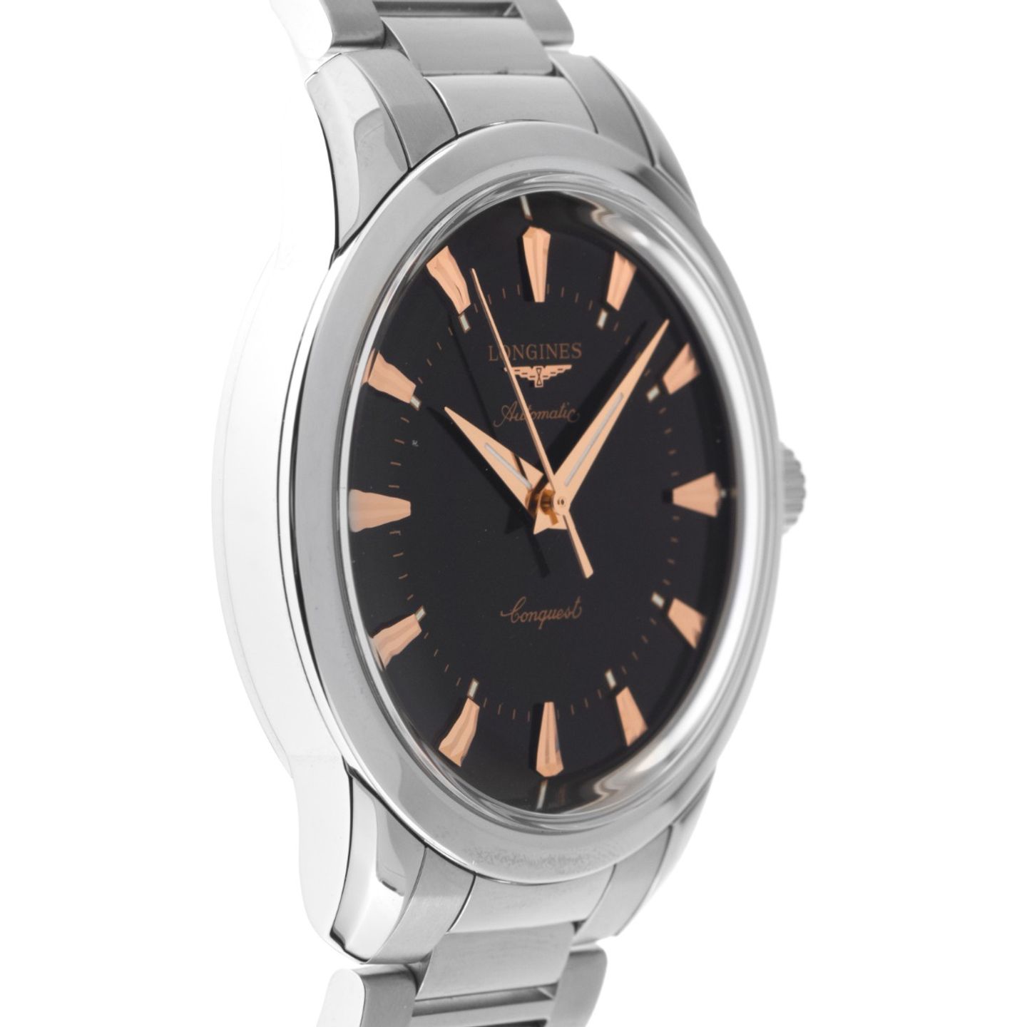 Longines Conquest Heritage L1.649.4.52.6 (2025) - Zwart wijzerplaat 38mm Staal (5/7)