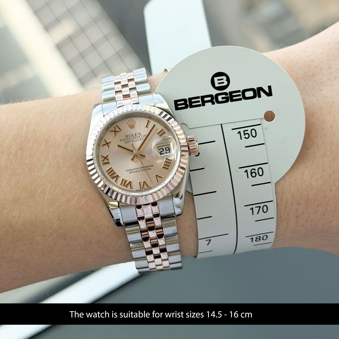 Rolex Lady-Datejust 179171 (2014) - Pink dial 26 mm Gold/Steel case (2/8)