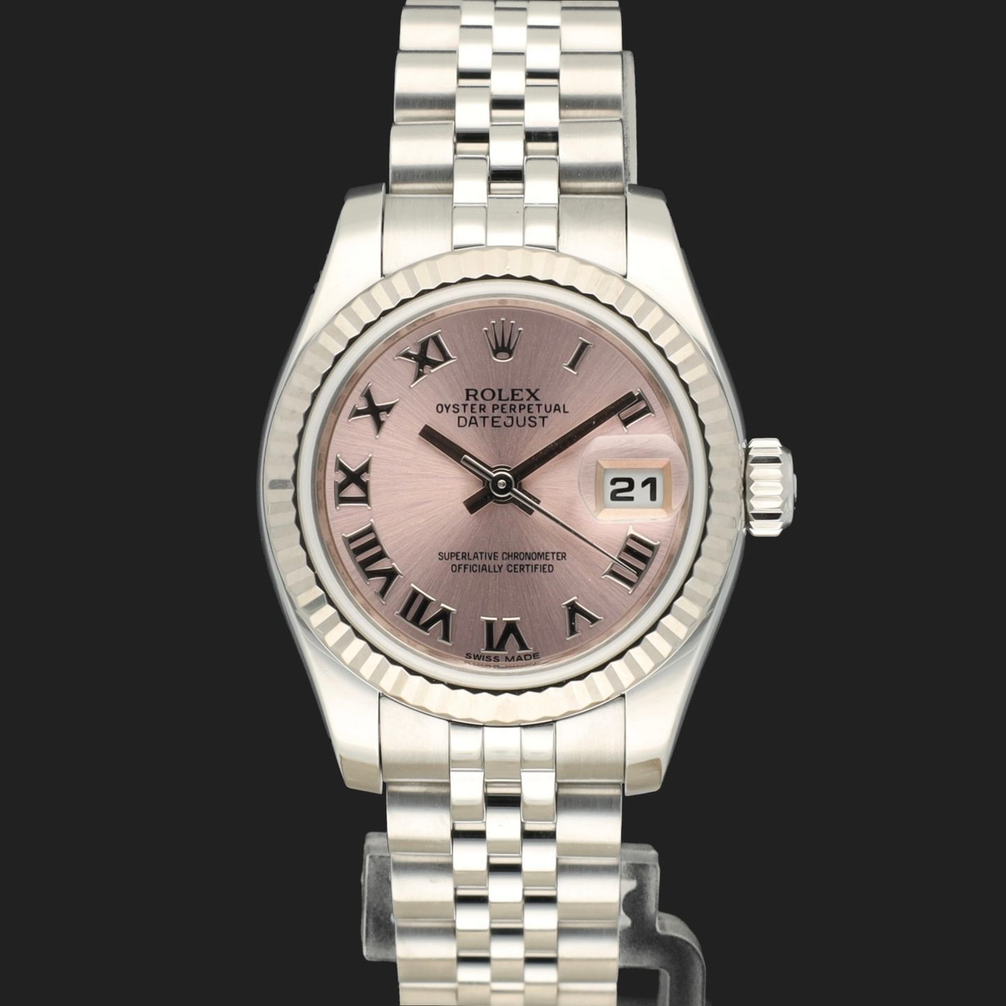 Rolex Lady-Datejust 179174 (2016) - Pink dial 26 mm Steel case (2/8)