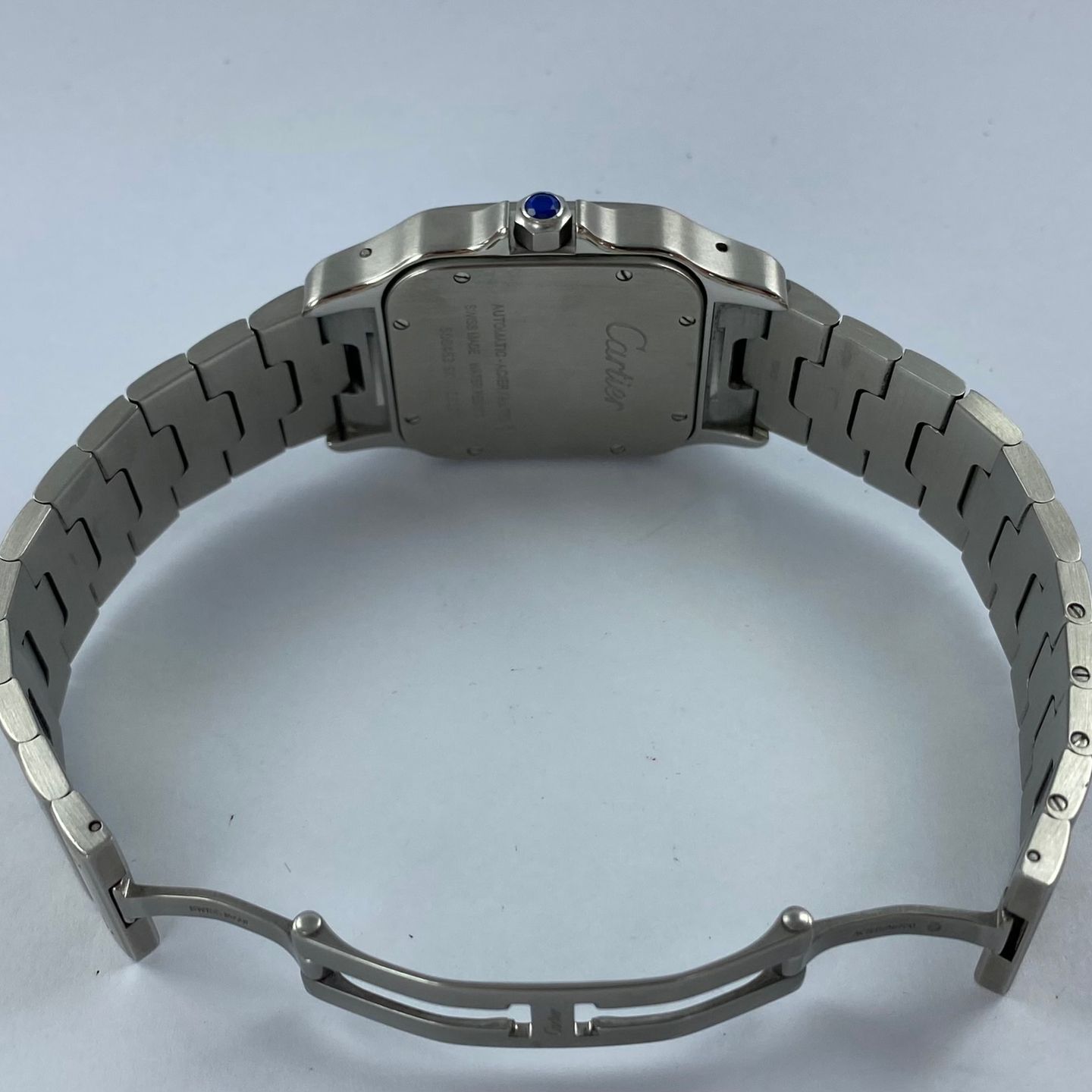 Cartier Santos Galbée 2823 (Unknown (random serial)) - White dial 32 mm Gold/Steel case (6/7)